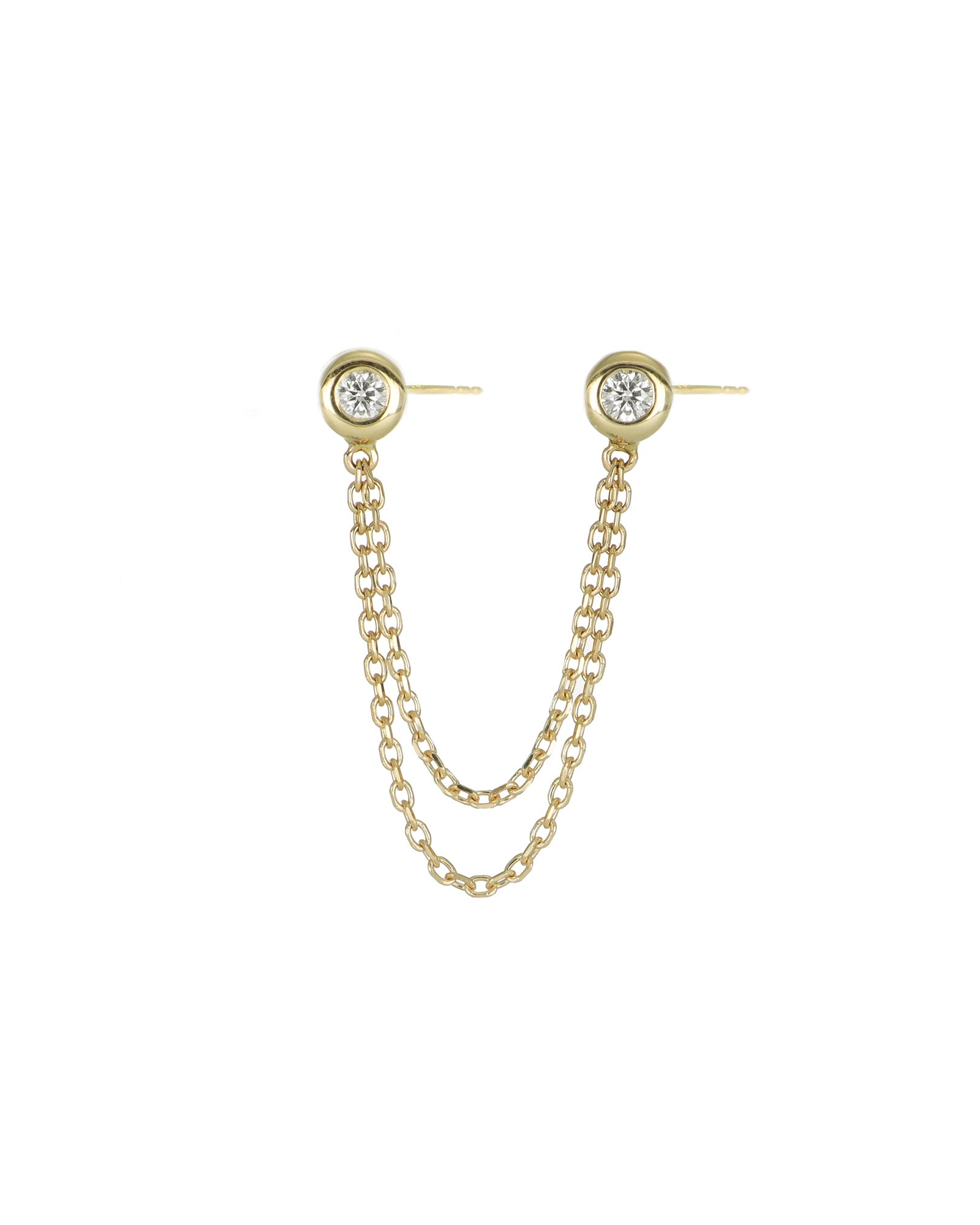 Chained Diamond Earring