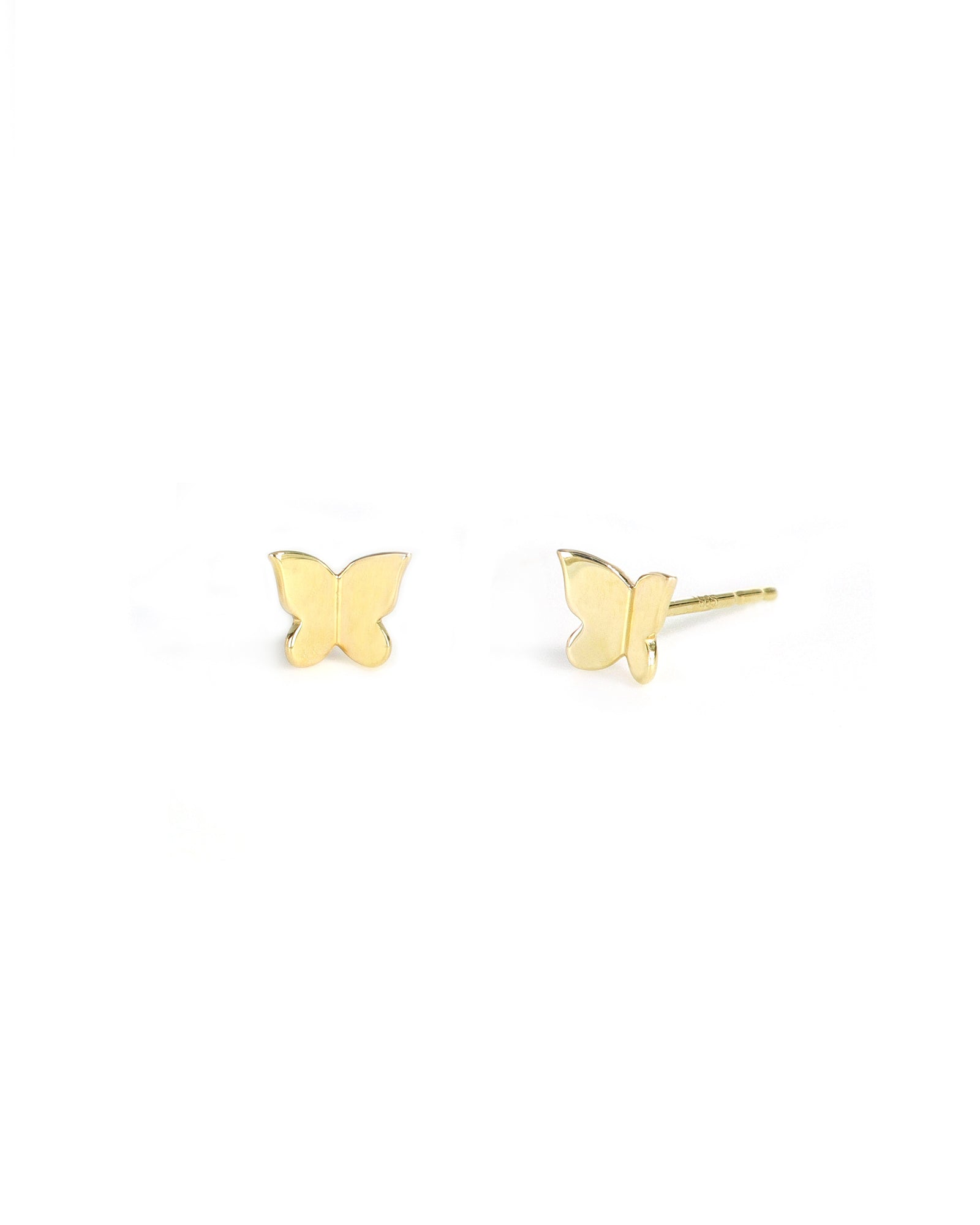 Golden Butterfly Stud Earrings