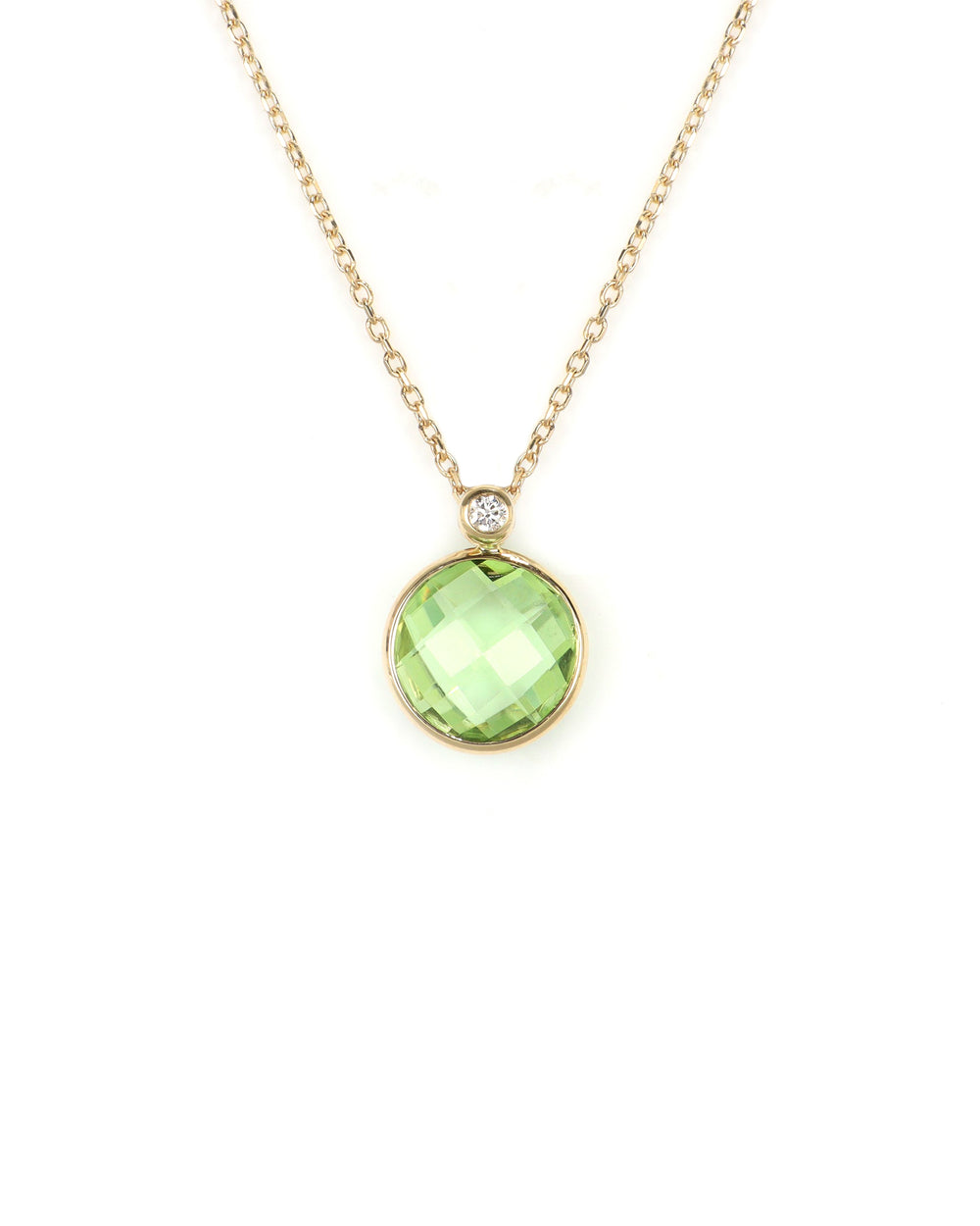 Checkered Peridot Necklace