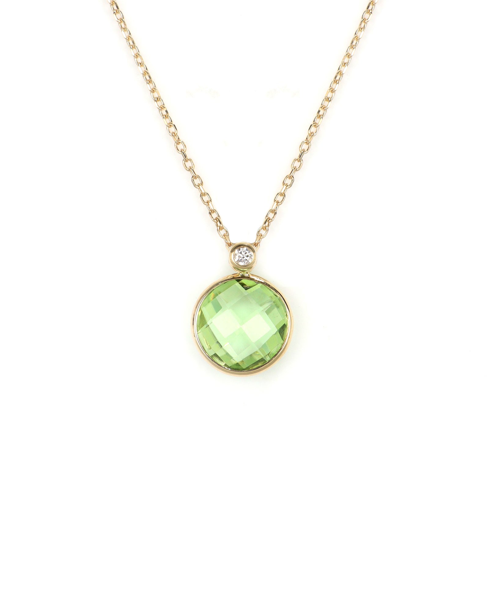 Checkered Peridot Necklace