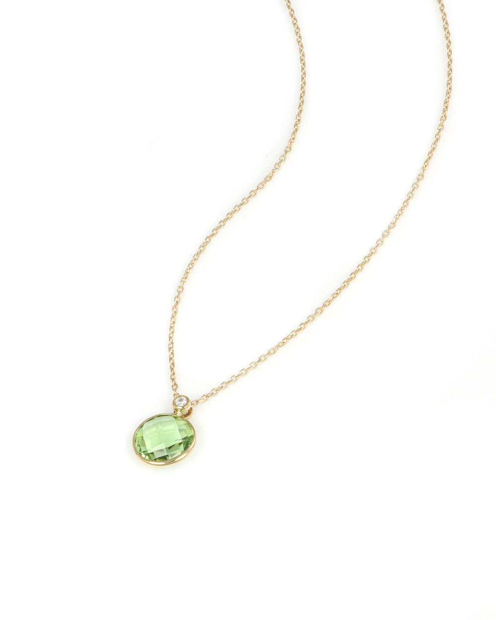 Checkered Peridot Necklace