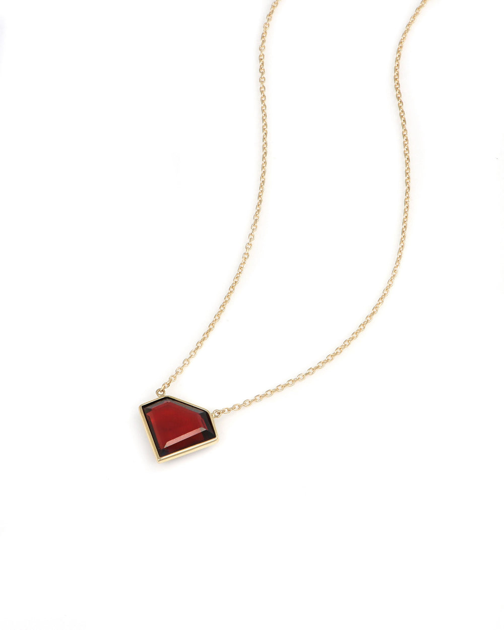 Diamond Shaped Garnet Necklace