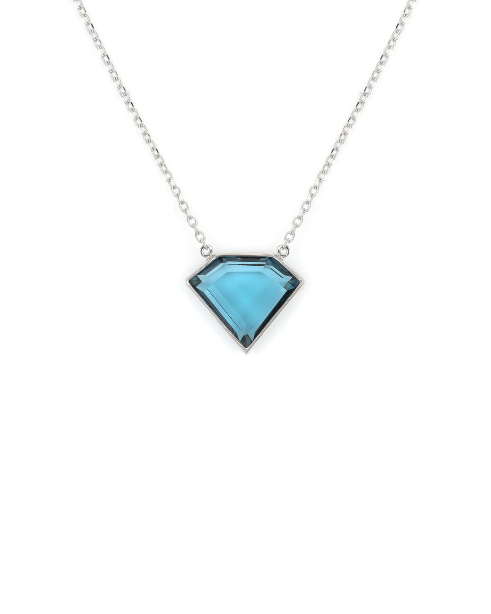 Diamond Shaped Topaz Necklace
