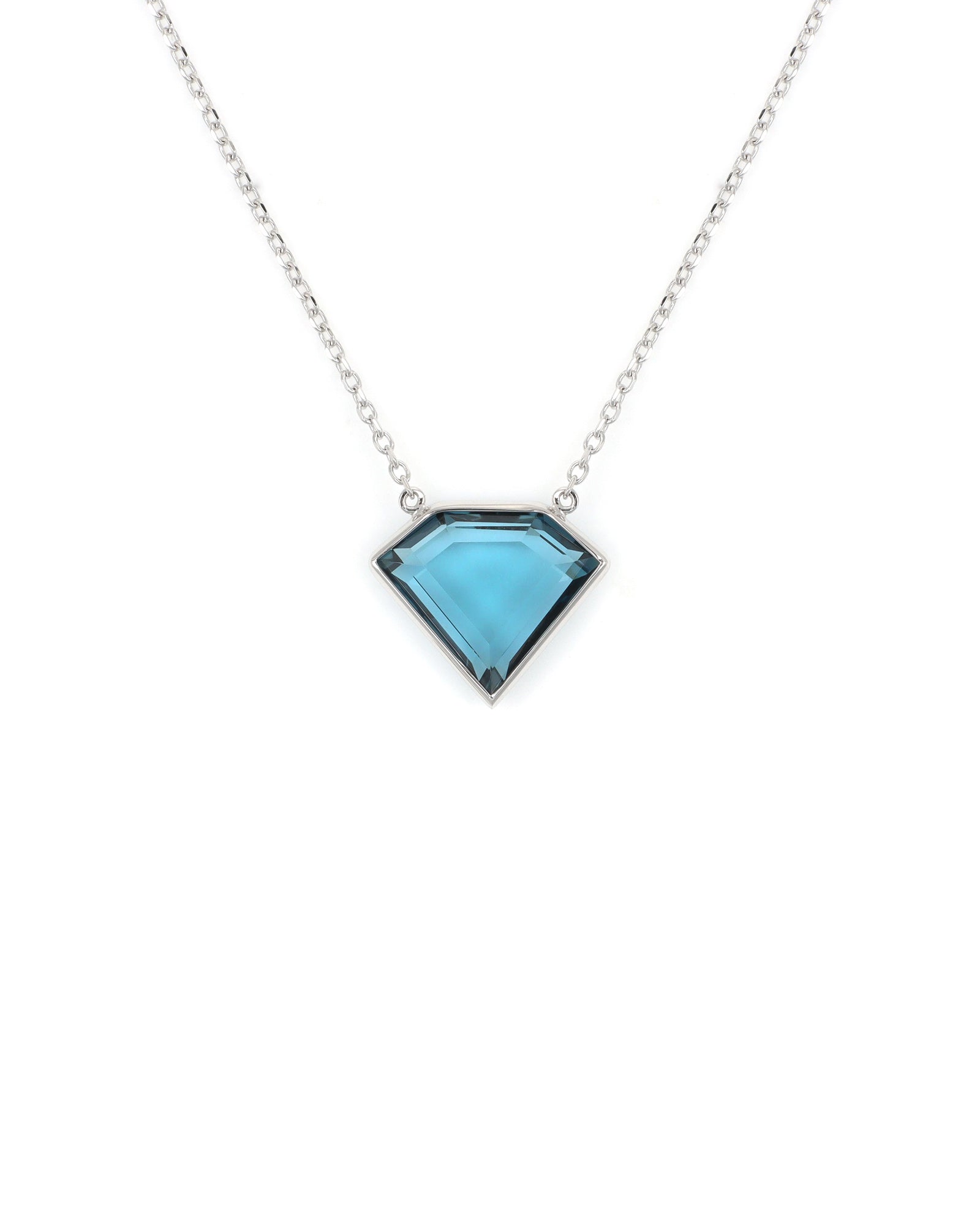 Diamond Shaped Topaz Necklace