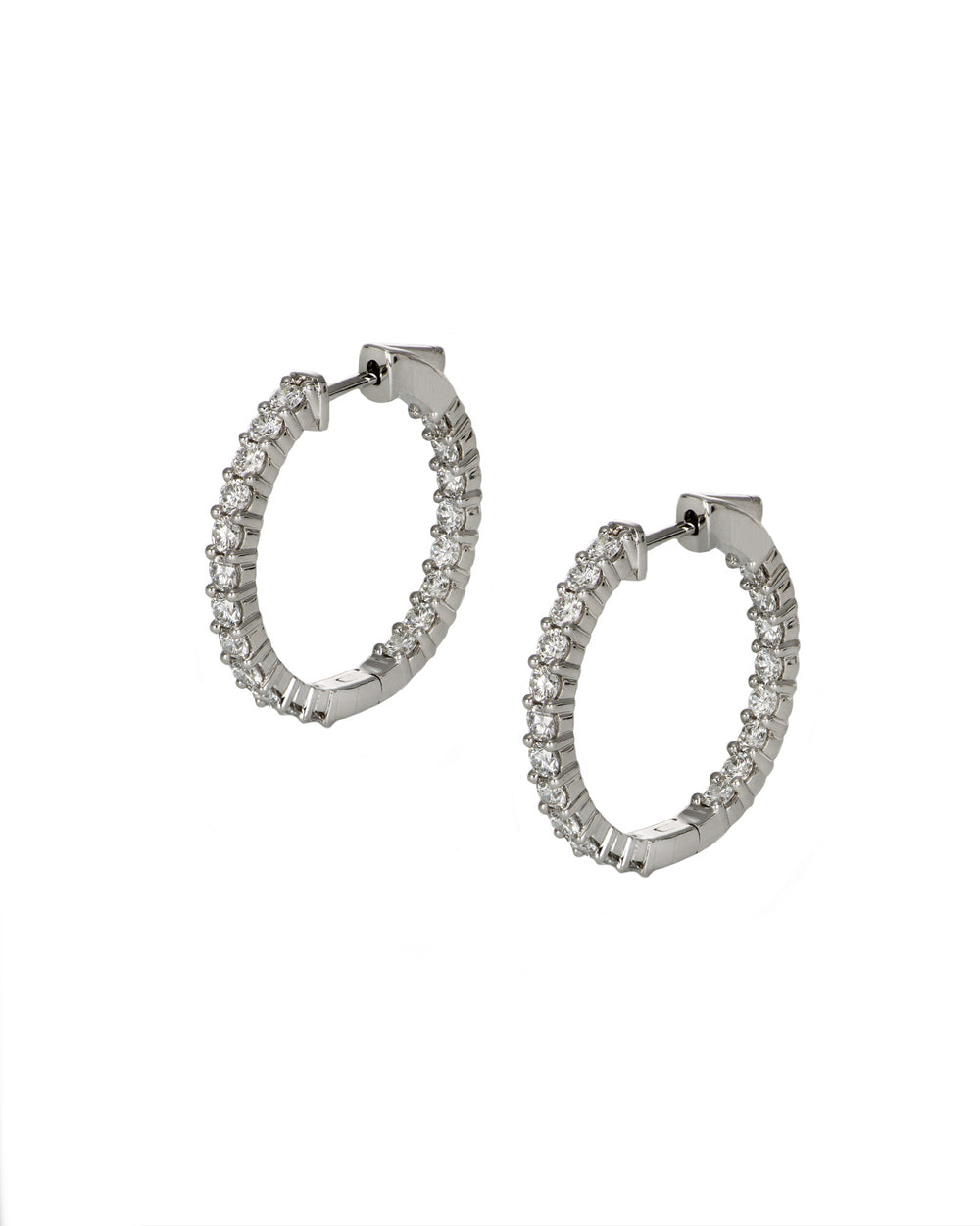 14kw Lab Diamond In-Out Hoops