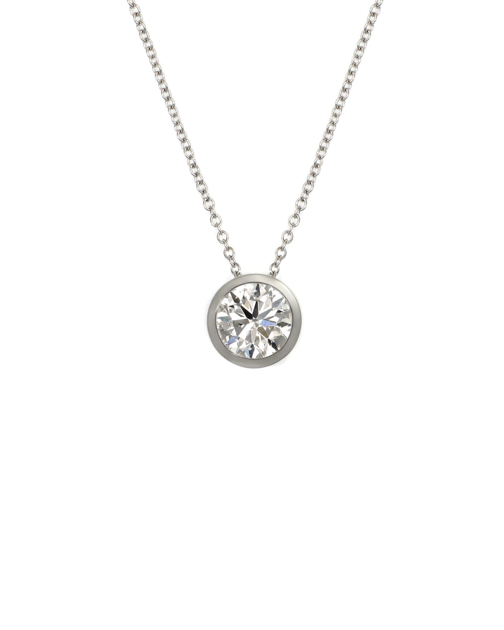 2.00ctw Lab Diamond Bezel Pendant