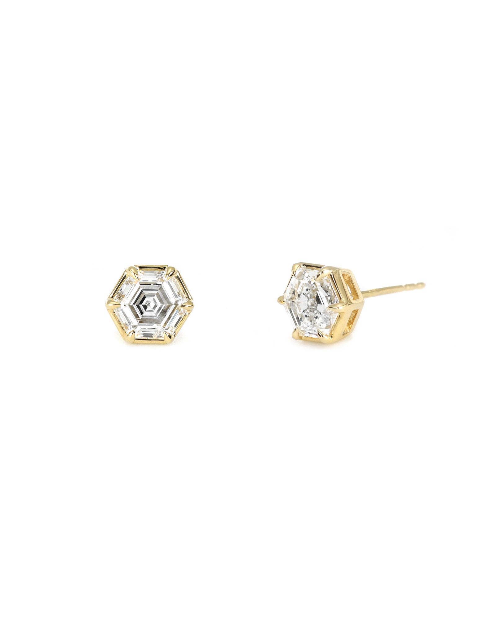 2.00ctw Hexagon Lab Diamond Studs