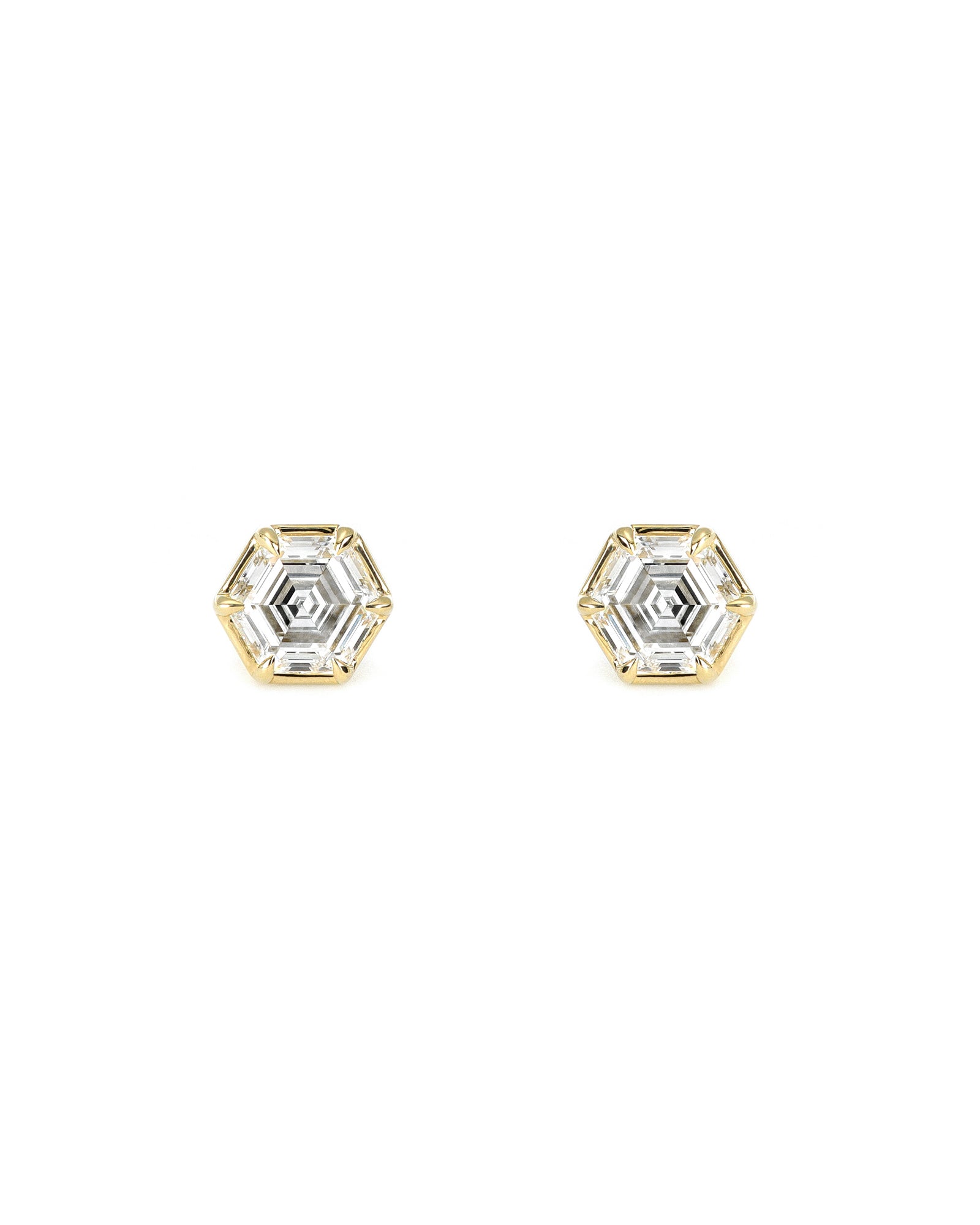 2.00ctw Hexagon Lab Diamond Studs