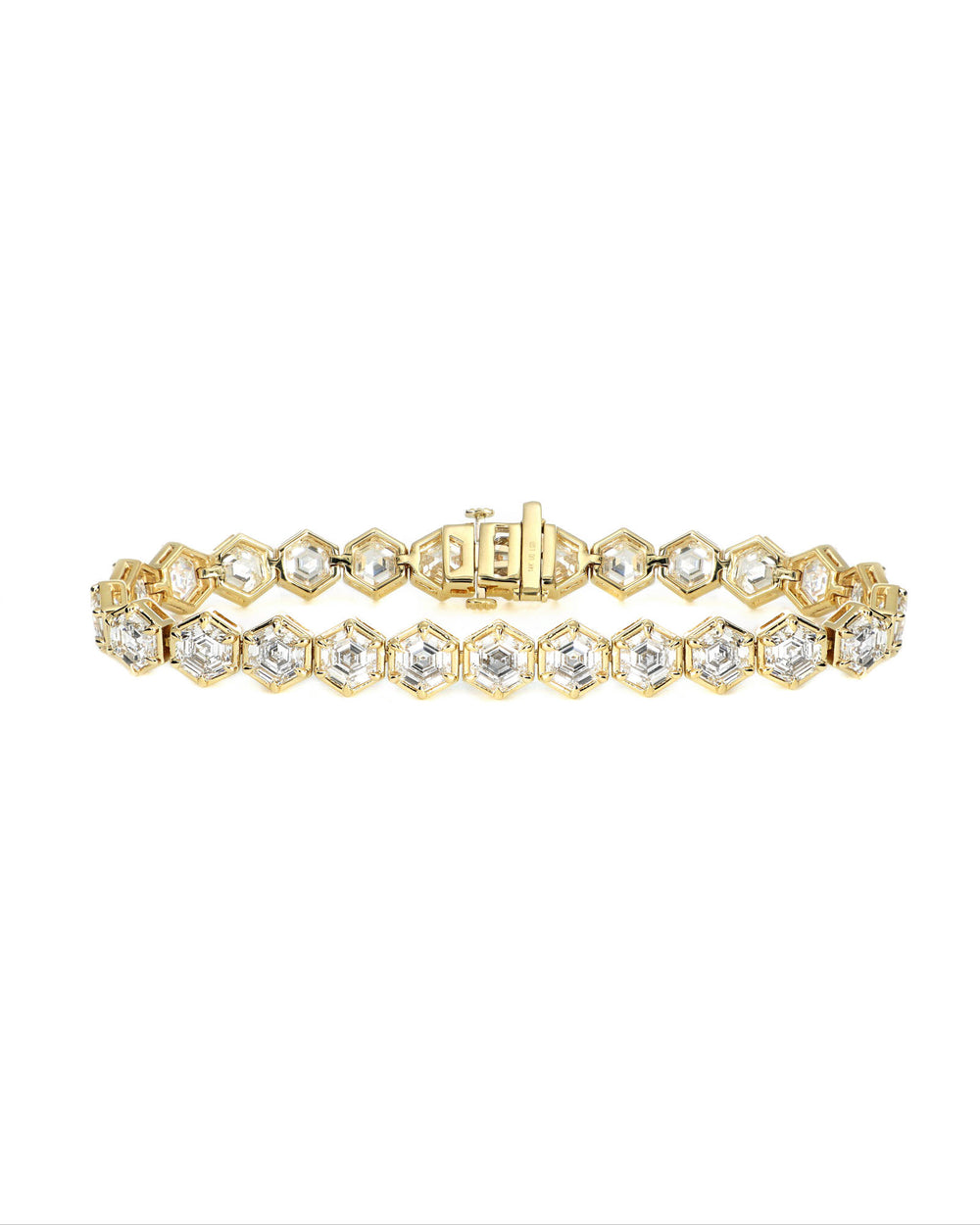 19.50ctw Hexagon Lab Diamond Tennis Bracelet