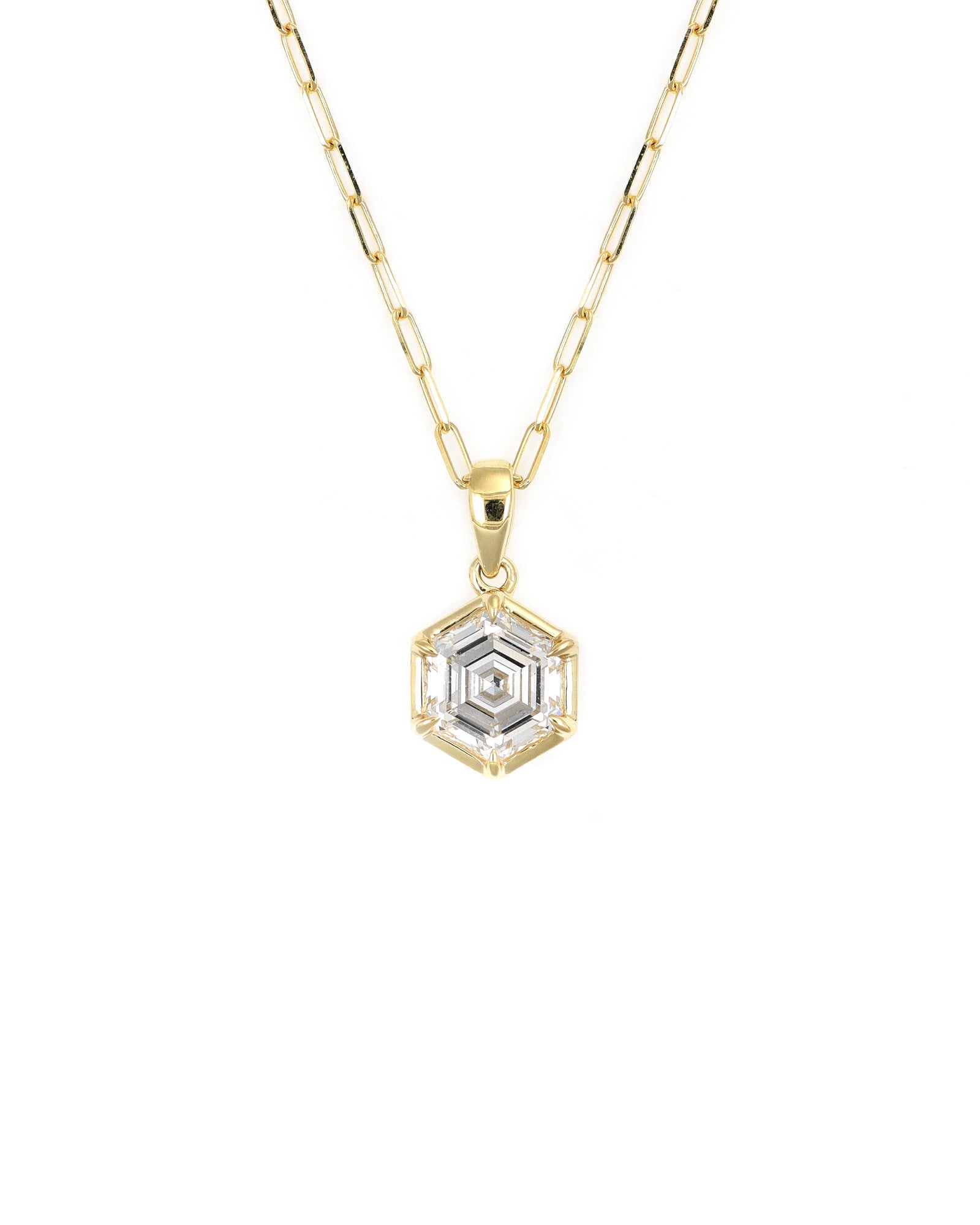 Hexagon Lab Diamond Pendant