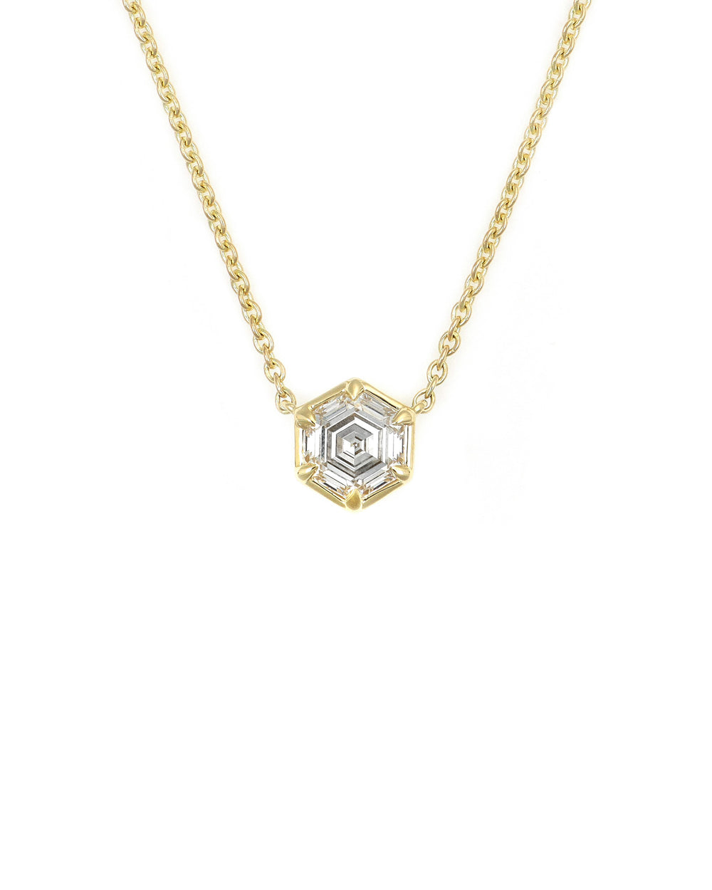 Hexagon Lab Diamond Pendant