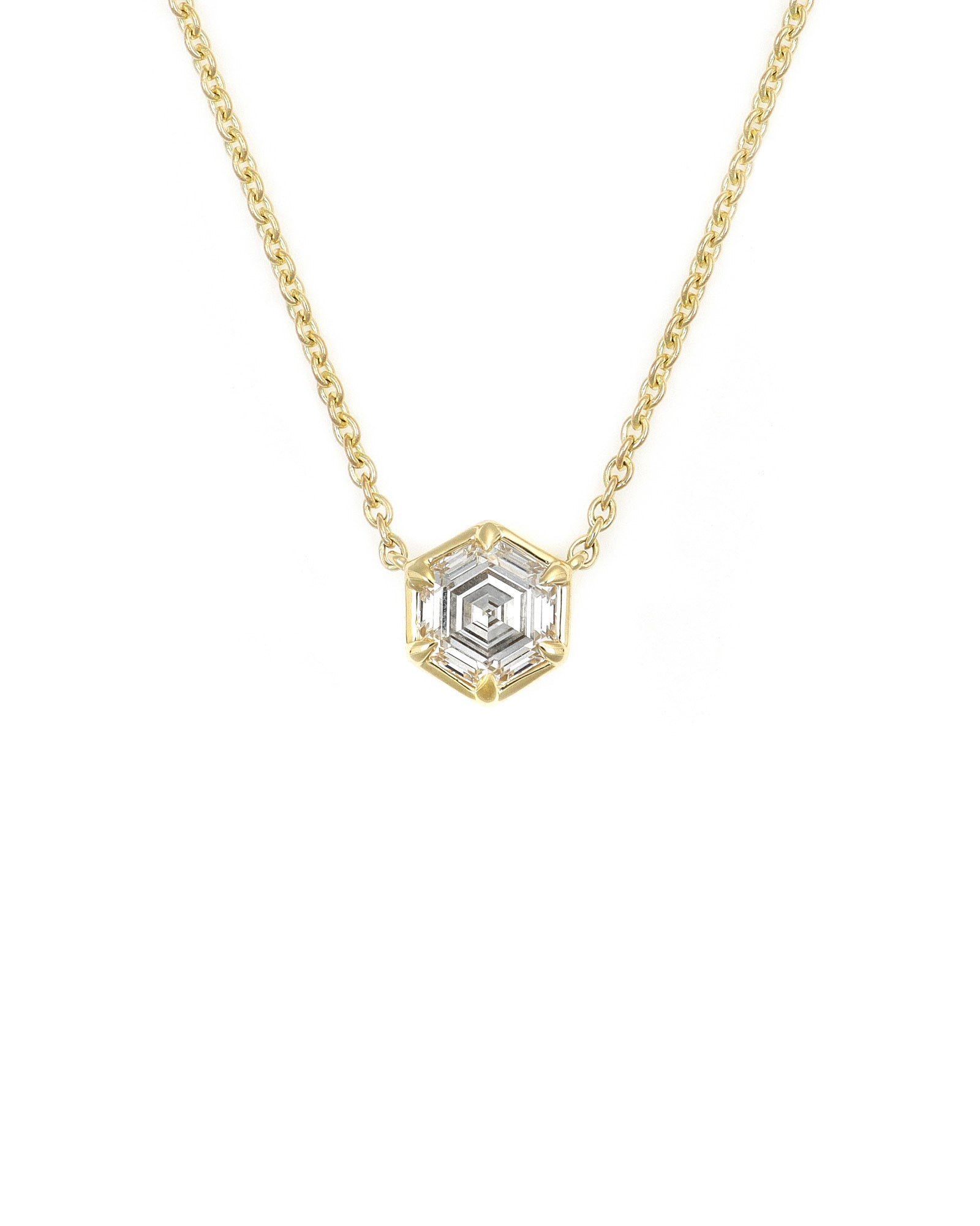 Hexagon Lab Diamond Pendant