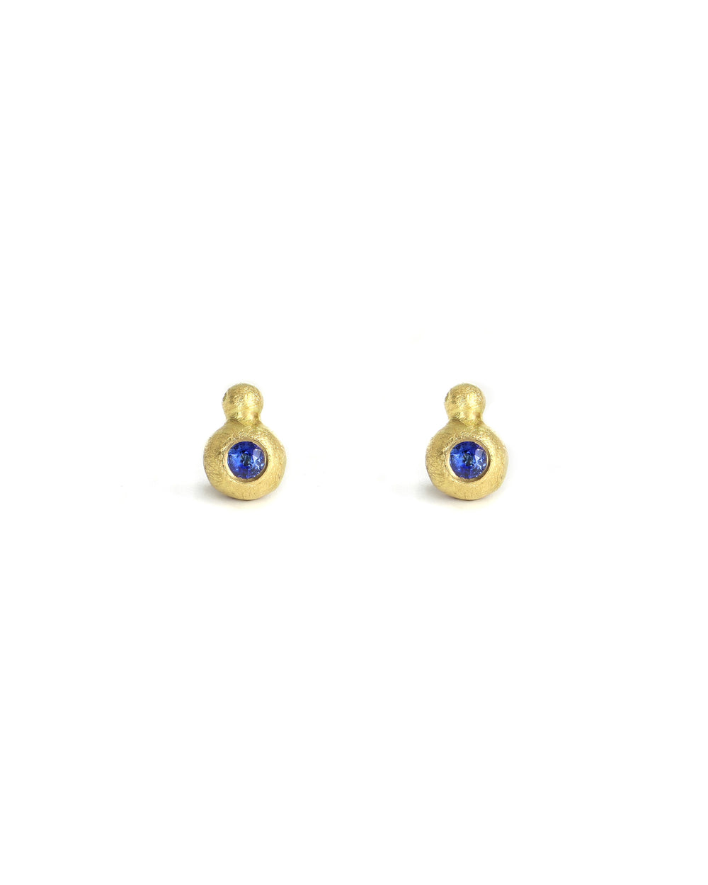 Gold Bubble Sapphire Studs
