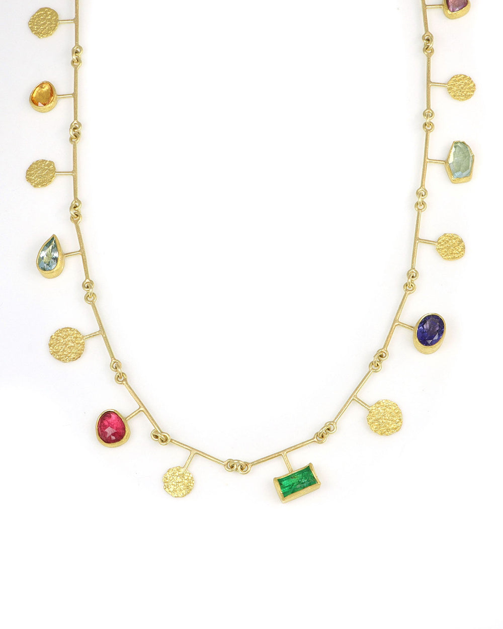 Hand Fabricated Multi Color Necklace