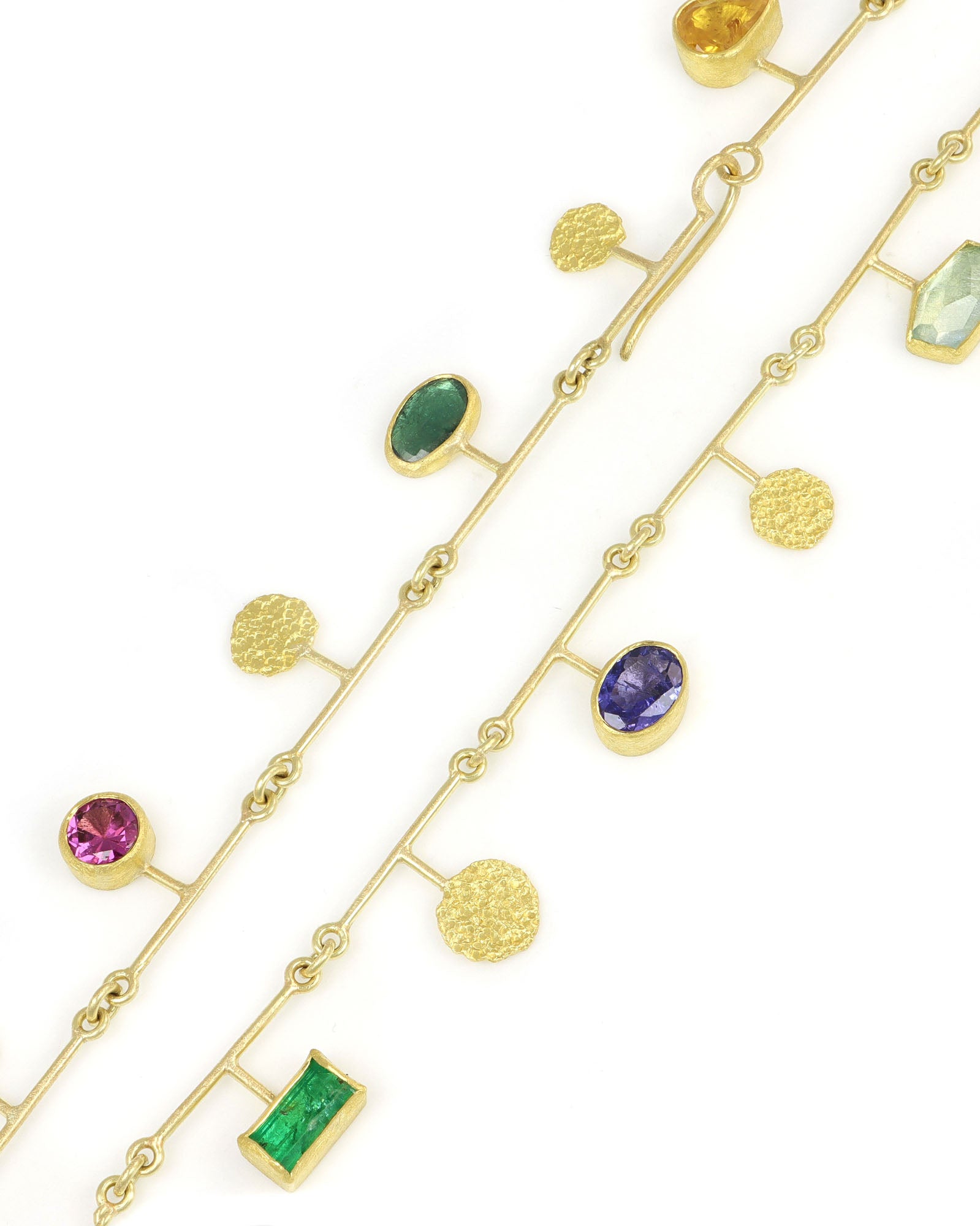 Hand Fabricated Multi Color Necklace
