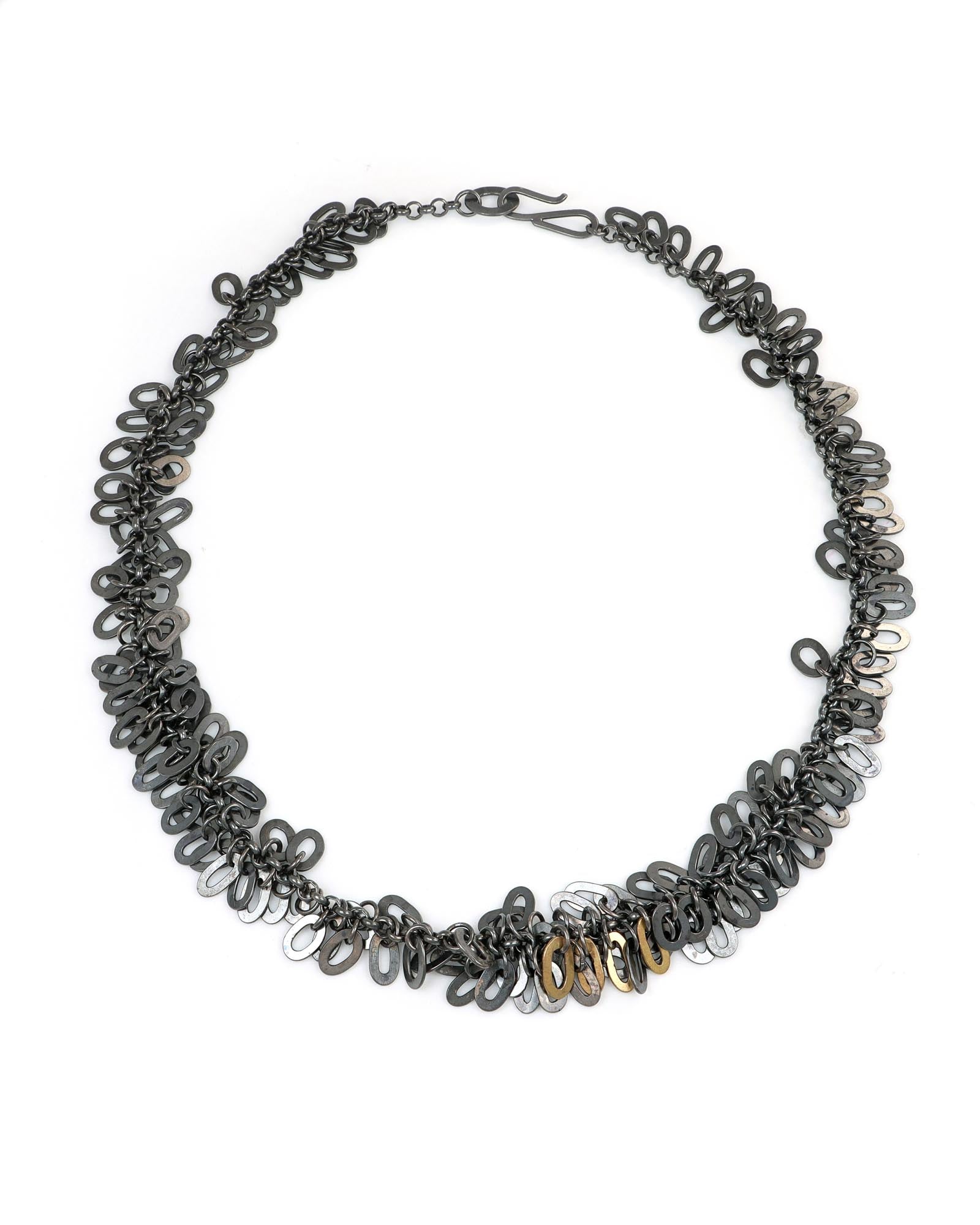 Fringe Necklace With Gold Links