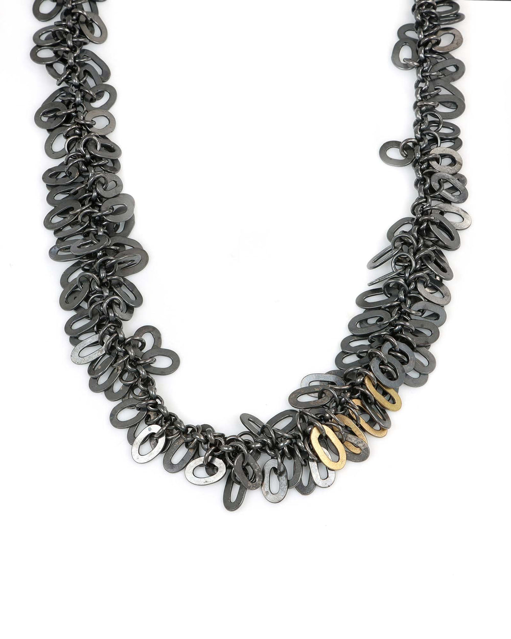 Fringe Necklace With Gold Links