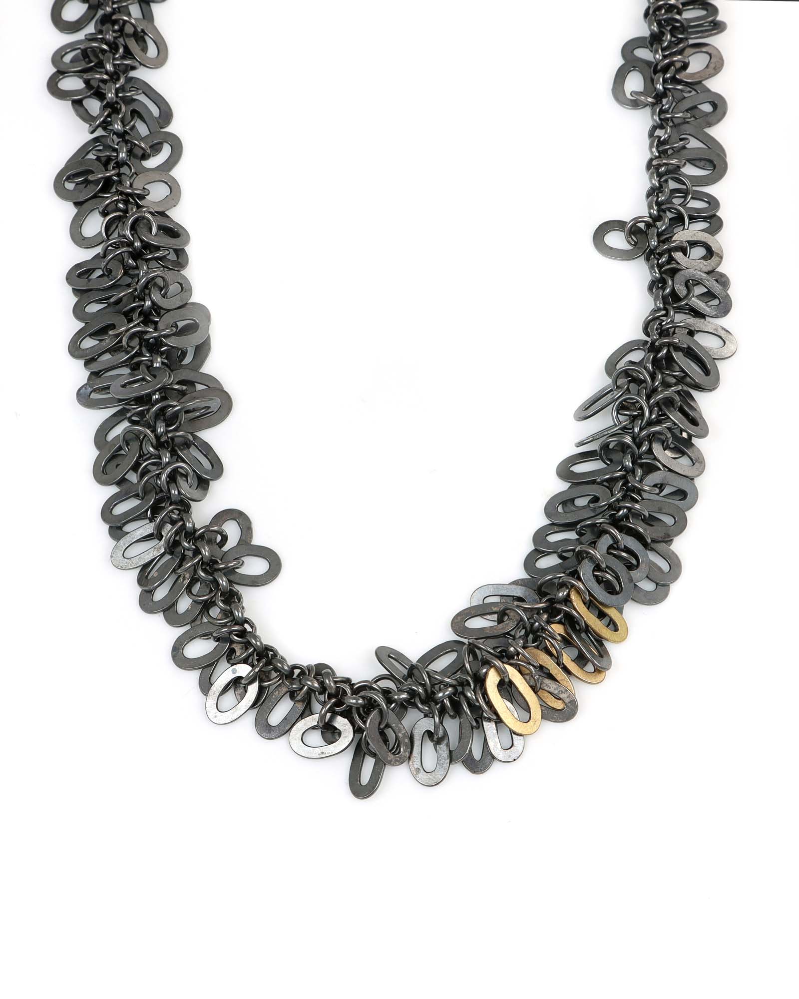 Fringe Necklace With Gold Links