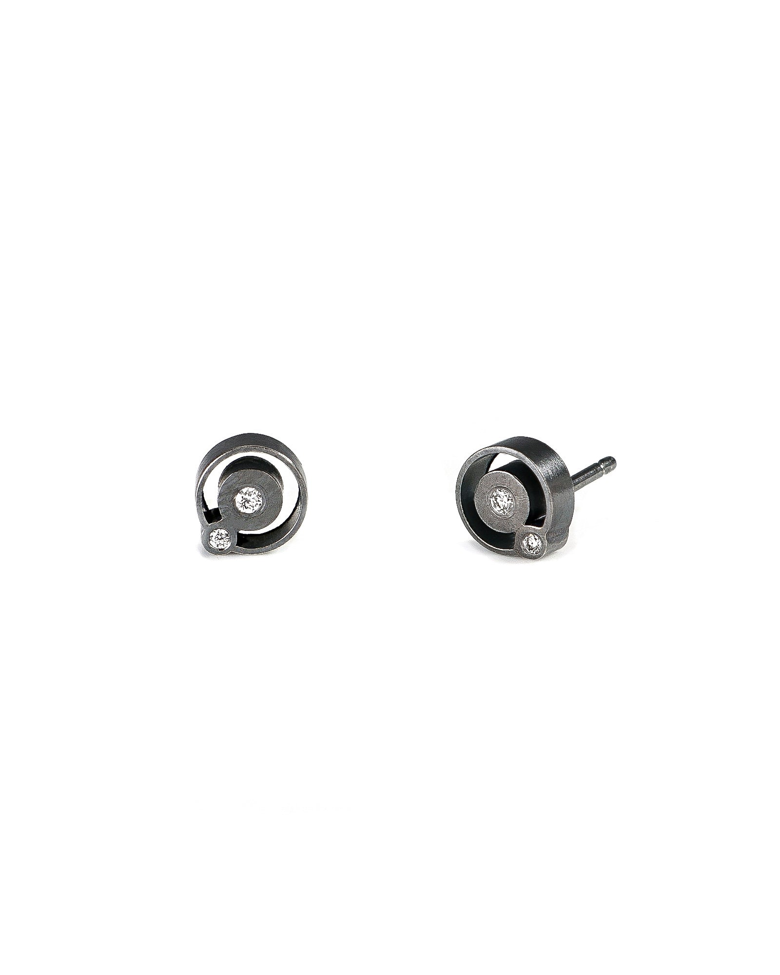 Orbit Post Diamond Earrings