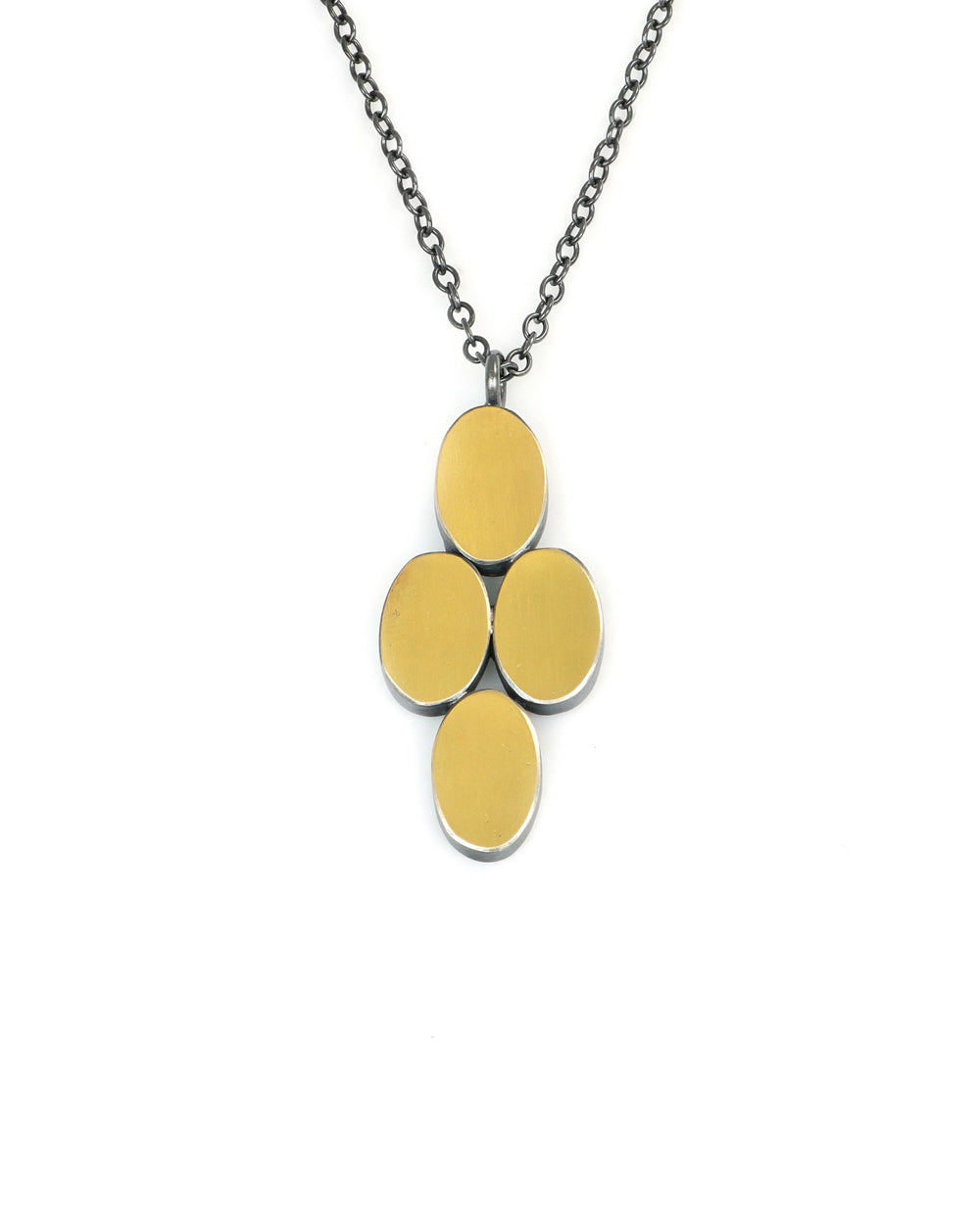 22K 4 Oval Necklace