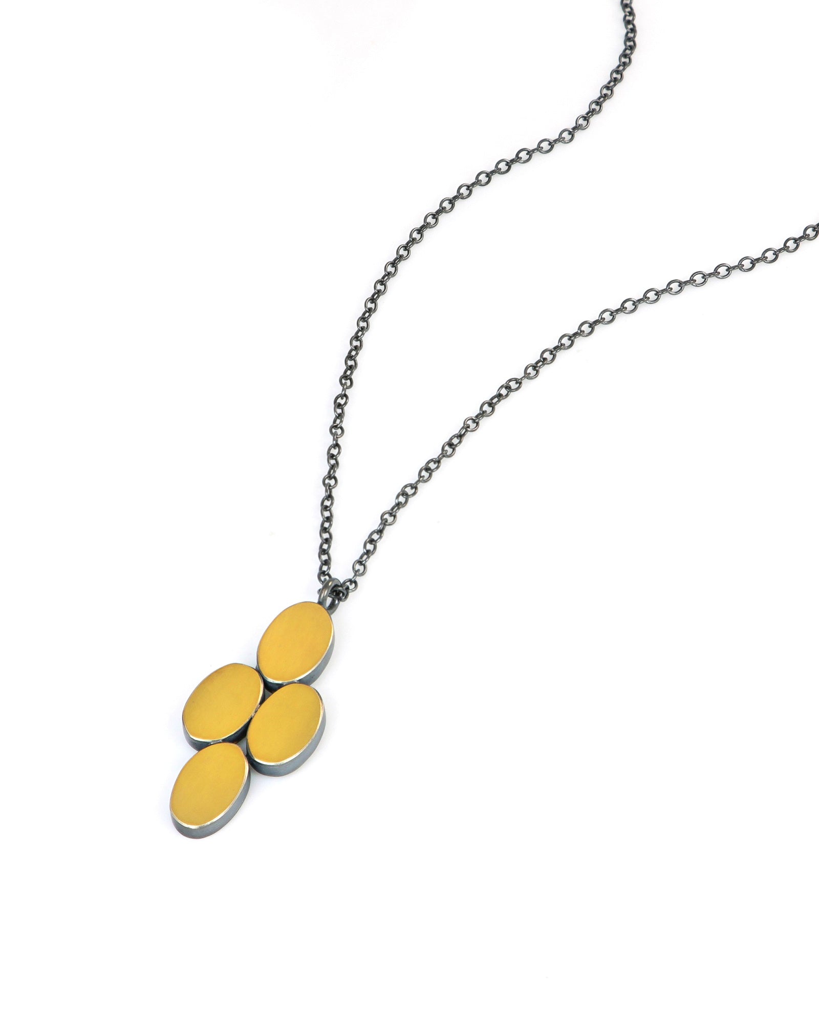22K 4 Oval Necklace