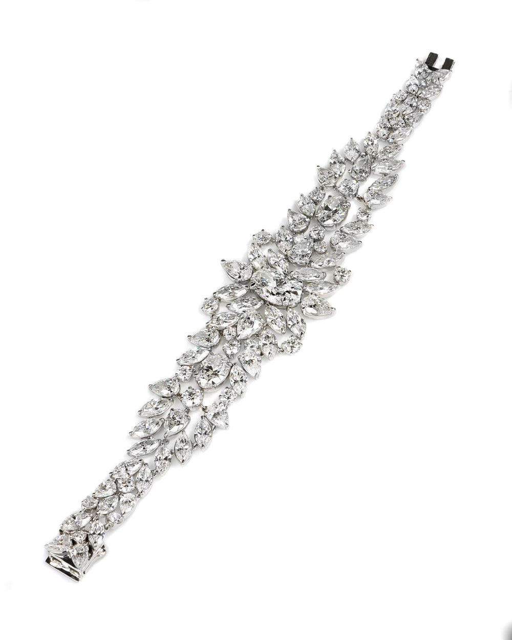 Radiating Pear Lab Diamond Tennis Bracelet
