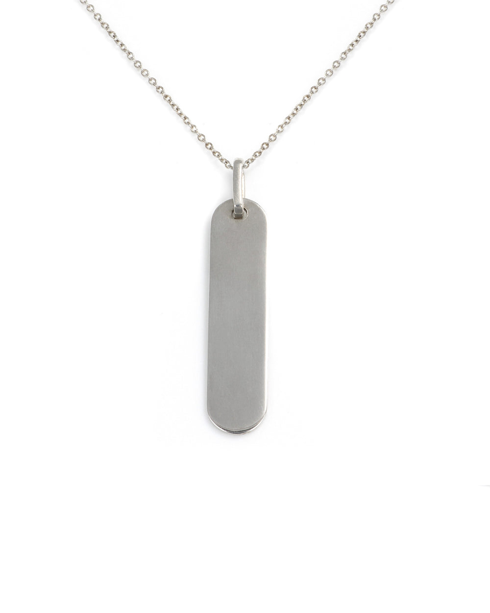 Engravable Sterling Silver Bar Pendant