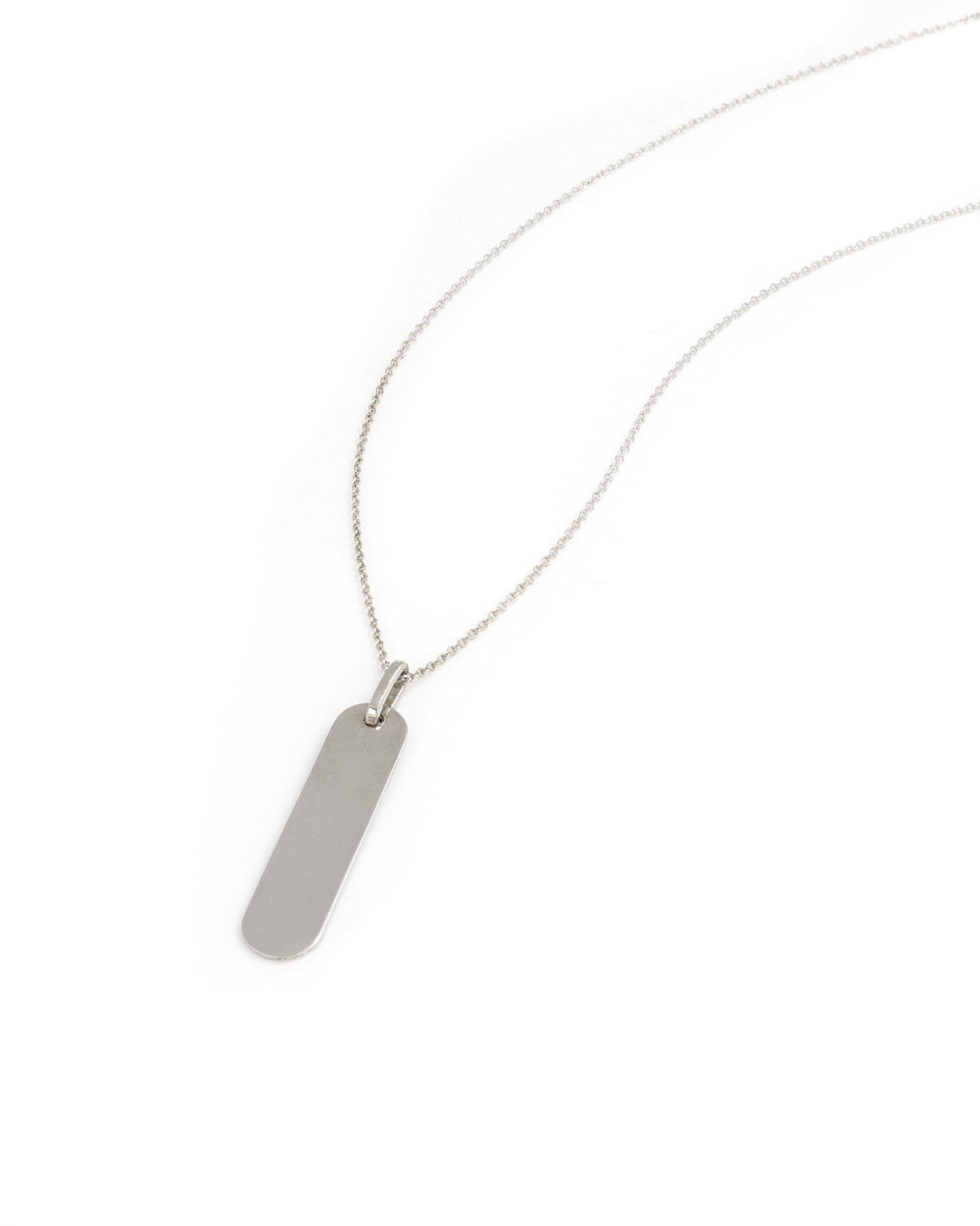 Engravable Sterling Silver Bar Pendant