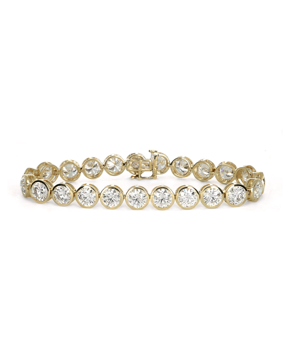 21.25ctw Round Bezel Set Lab Diamond Bracelet