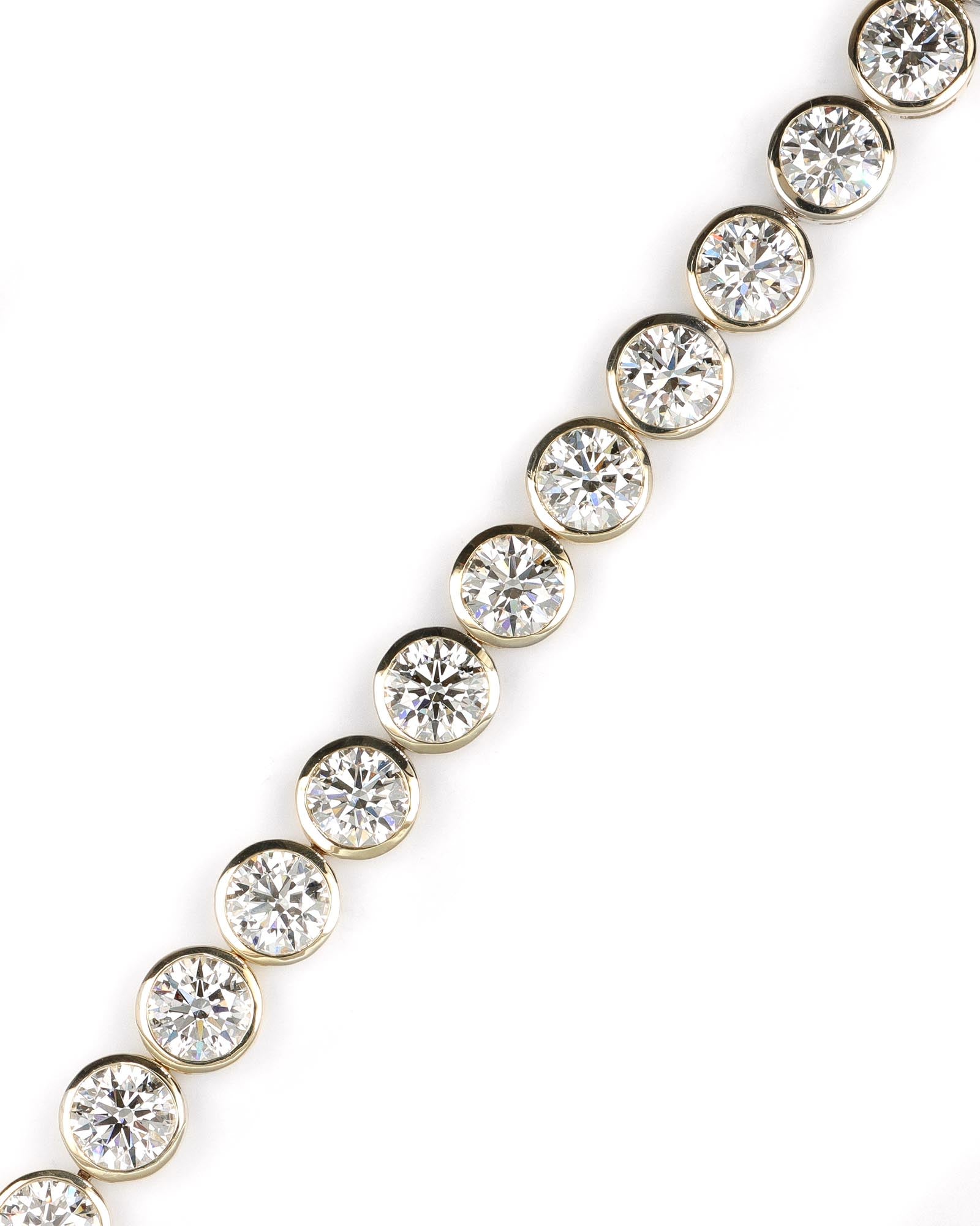 21.25ctw Round Bezel Set Lab Diamond Bracelet
