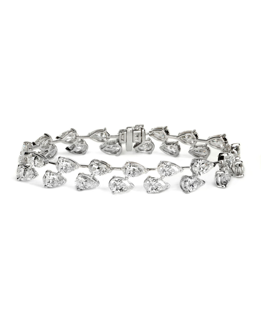 20.03ctw Double Stacked Pear Lab Diamond Bracelet