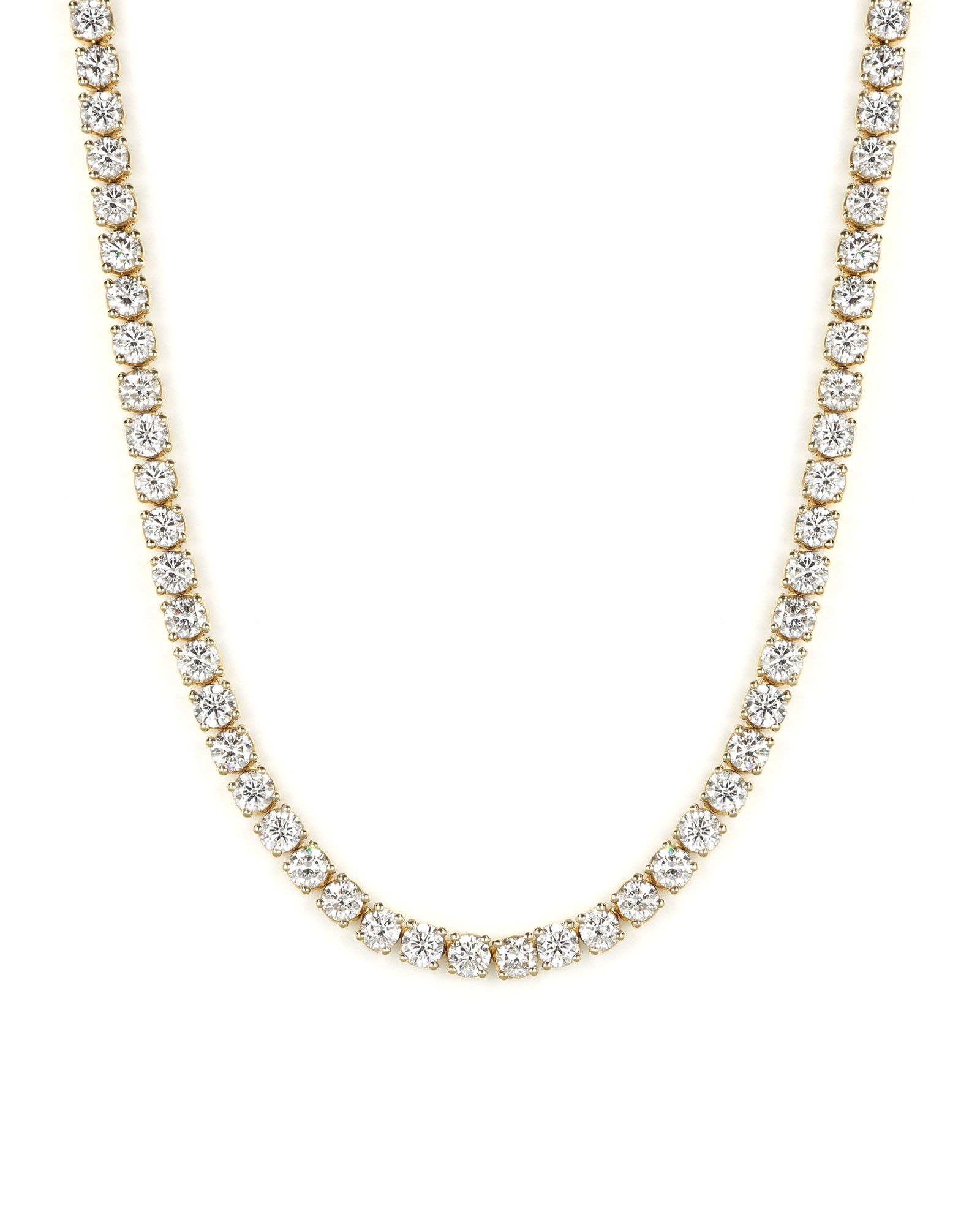 20.0ctw Round Lab Diamond Tennis Necklace