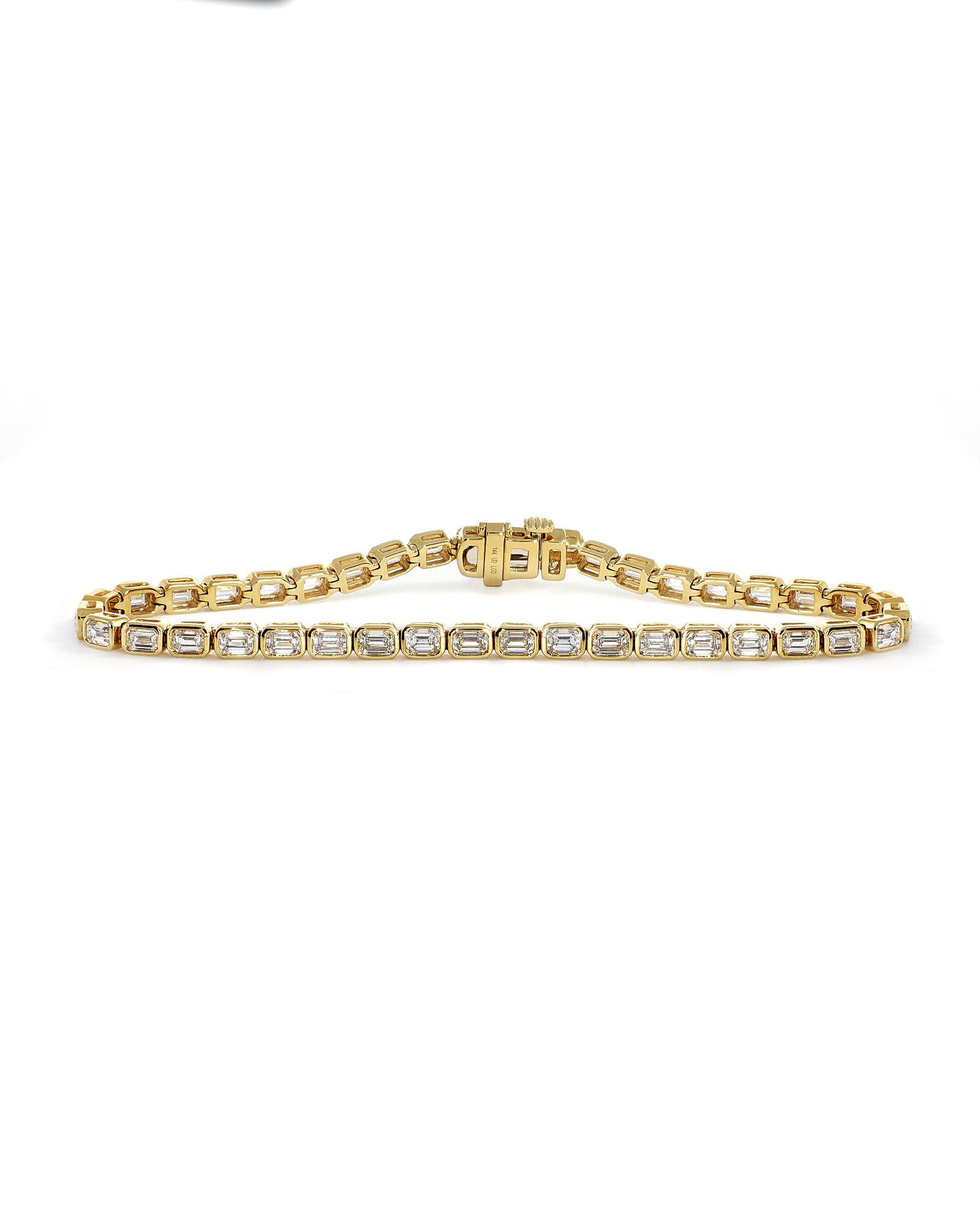 4.92ctw Emerald Cut Lab Diamond Tennis Bracelet