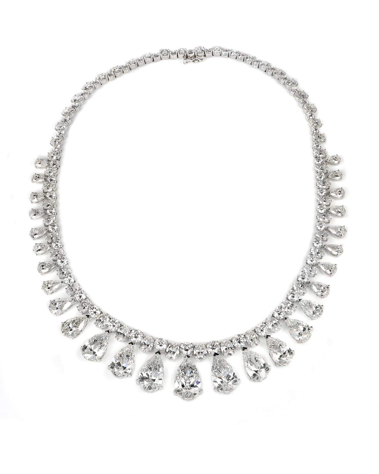 Cascading Pears Lab Diamond Necklace