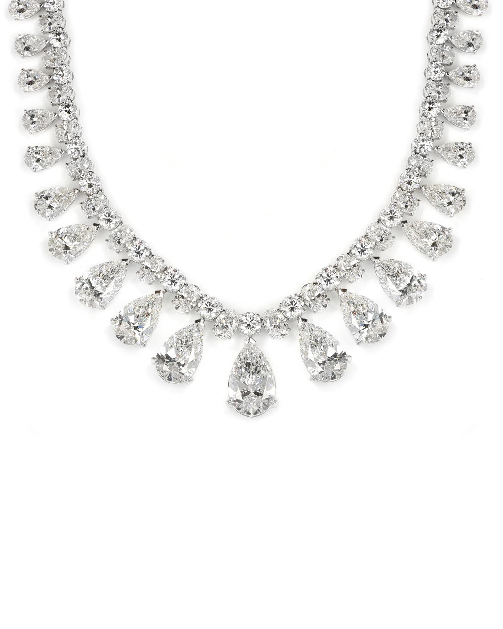 Cascading Pears Lab Diamond Necklace