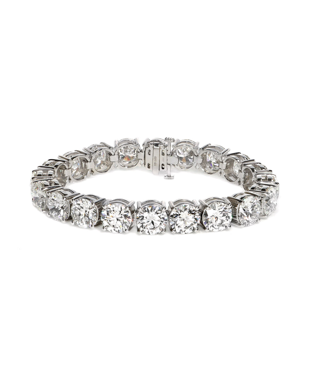 52.90ctw Round Lab Diamond Bracelet