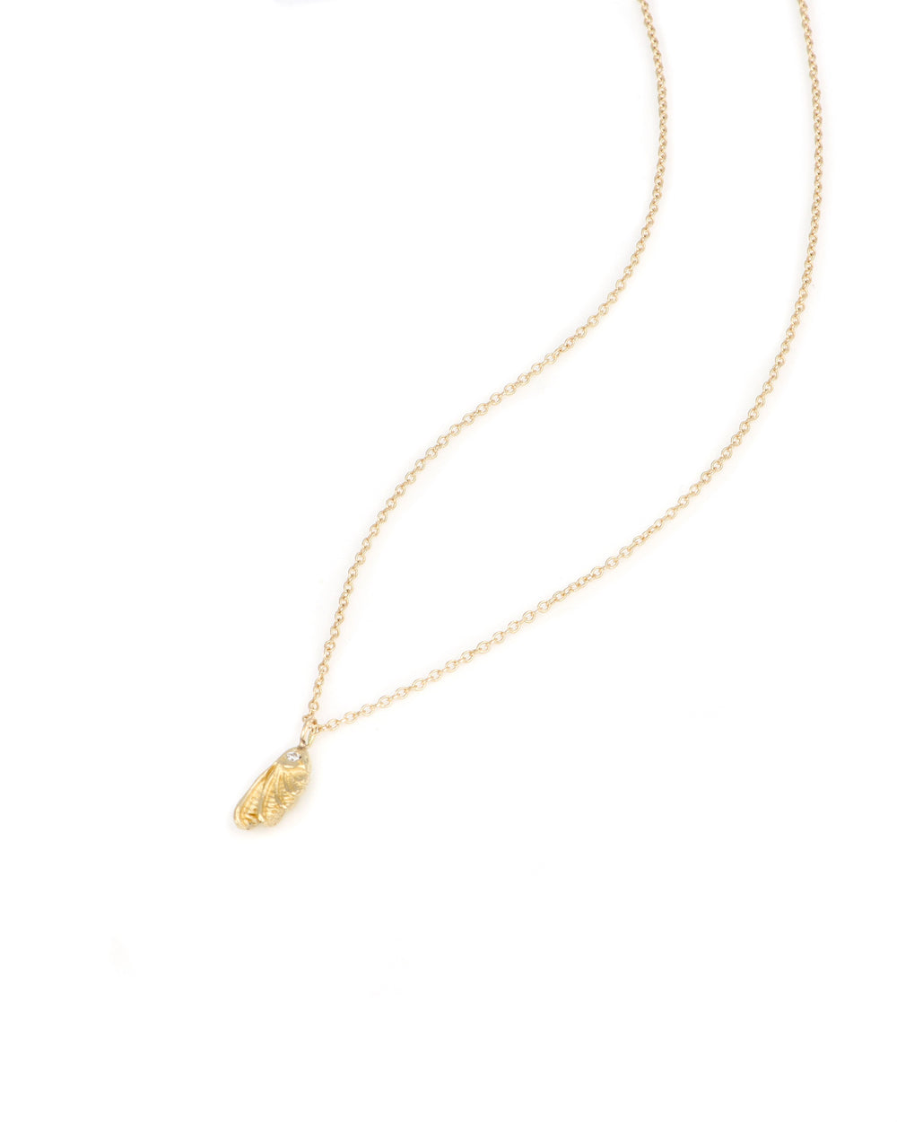 Small Angel Wing Diamond Necklace