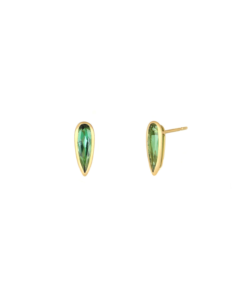 Elongated Tourmaline Stud Earrings