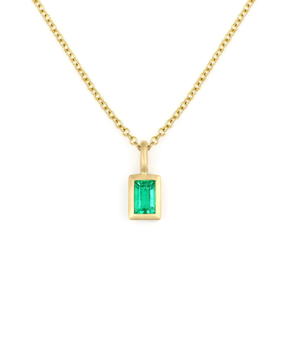 Emerald Bezel Charm