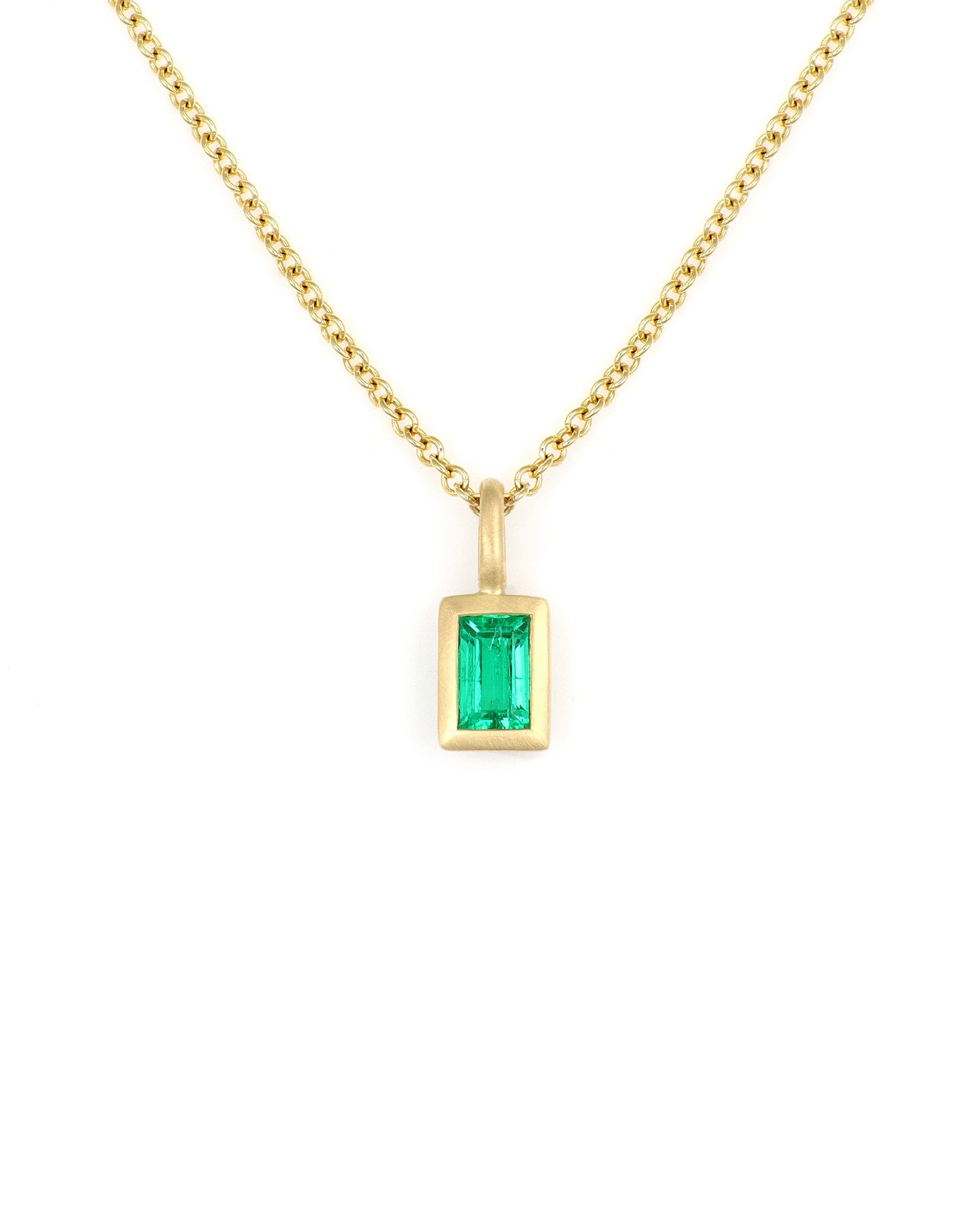 Emerald Bezel Charm