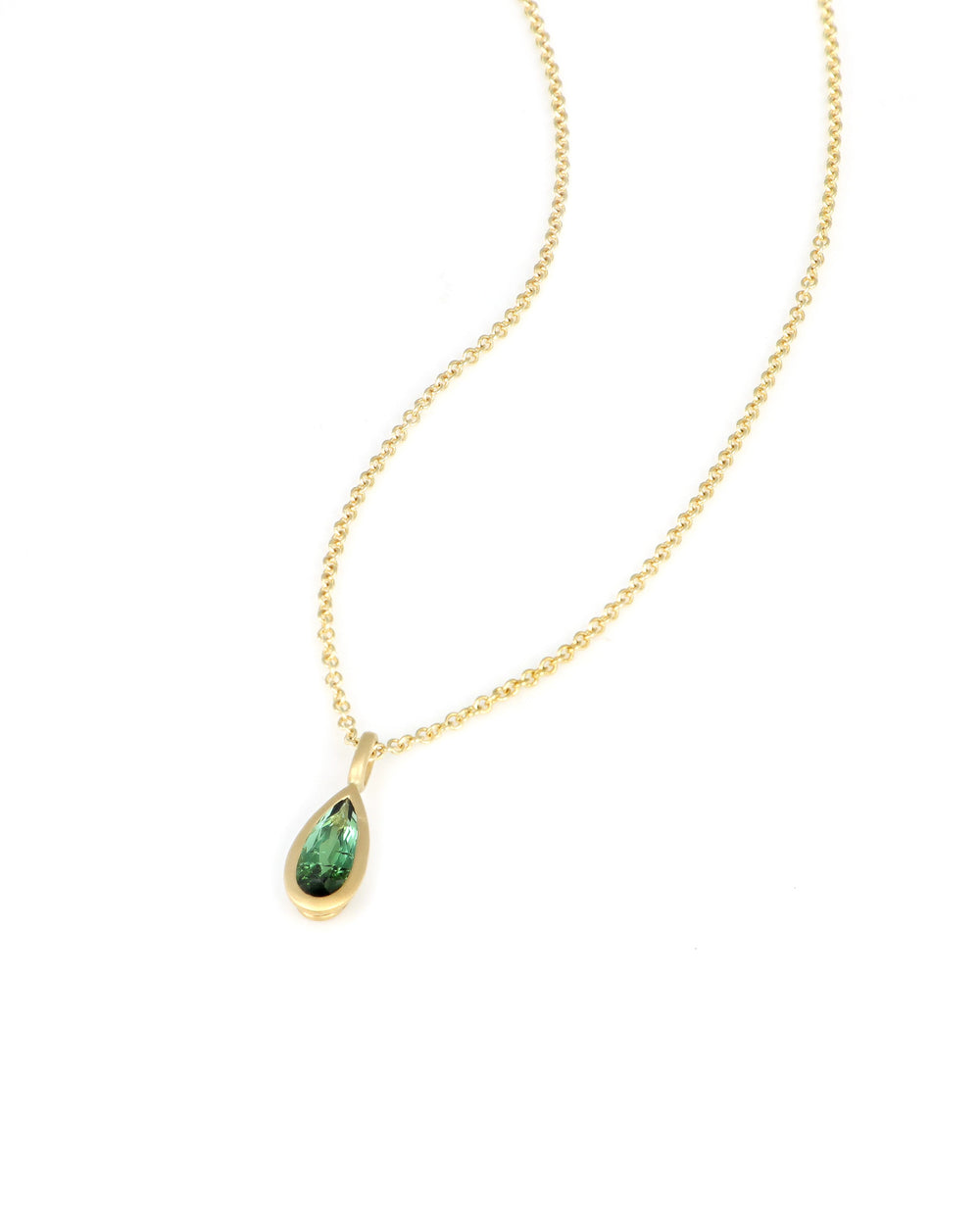 Green Tourmaline Drop Charm
