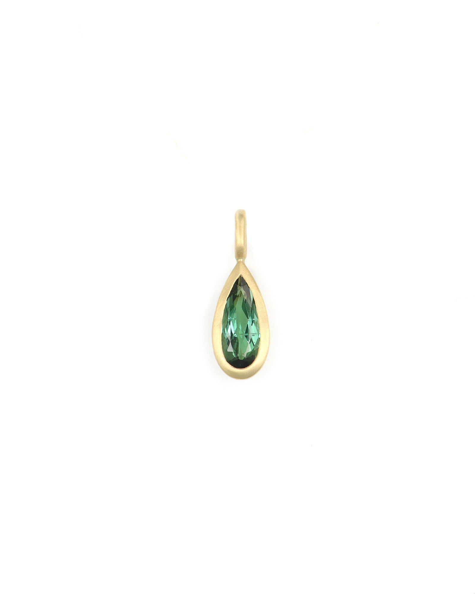 Green Tourmaline Drop Charm