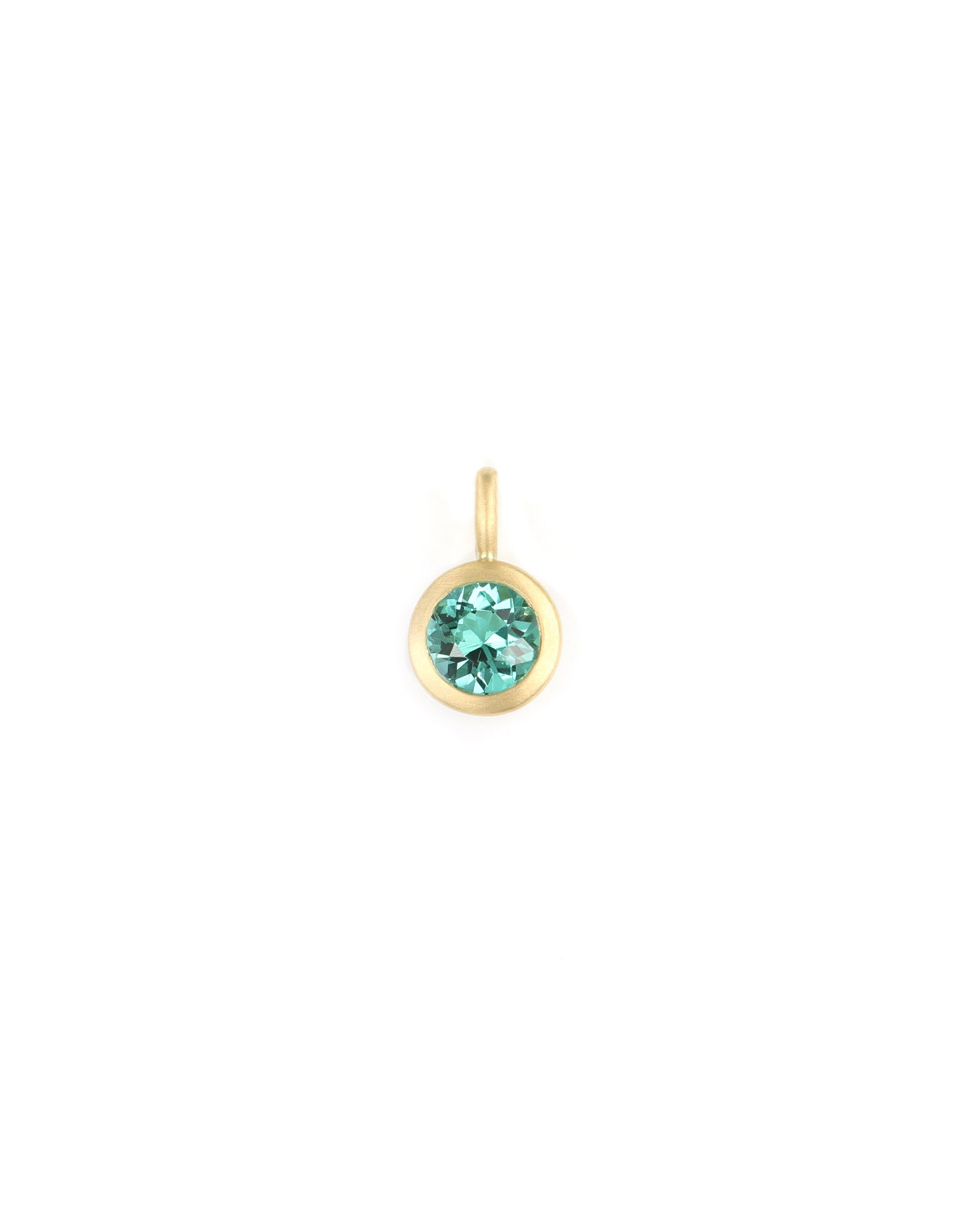 Round Green Tourmaline Charm