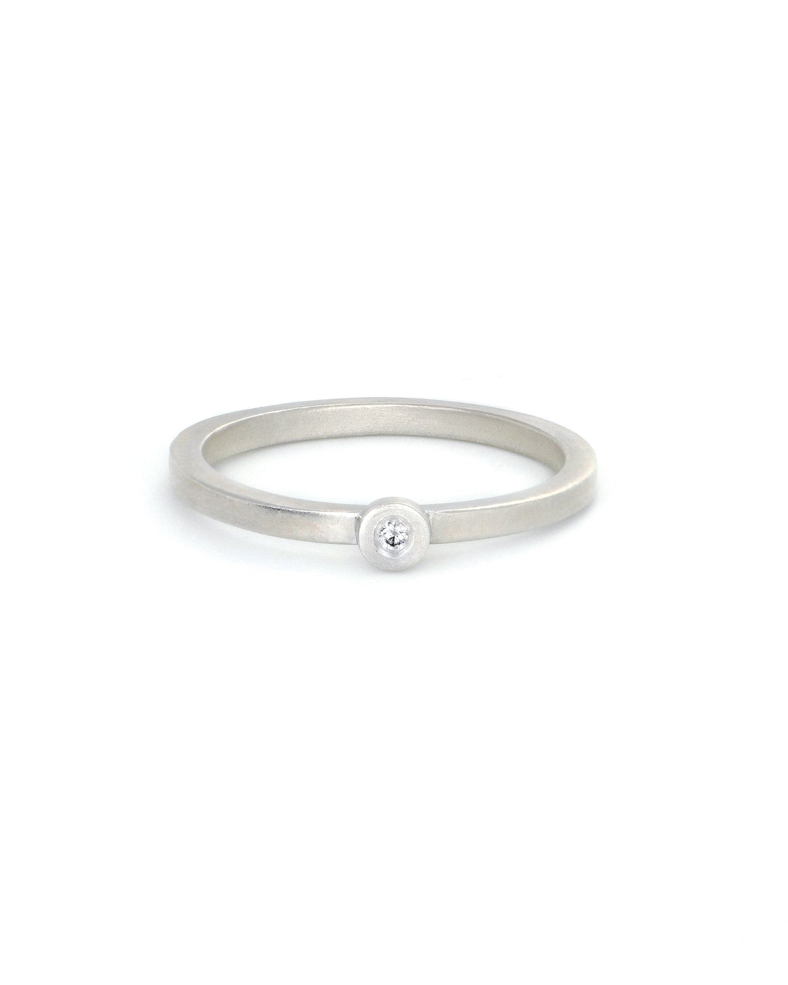 Diamond Dot Stacking Rings