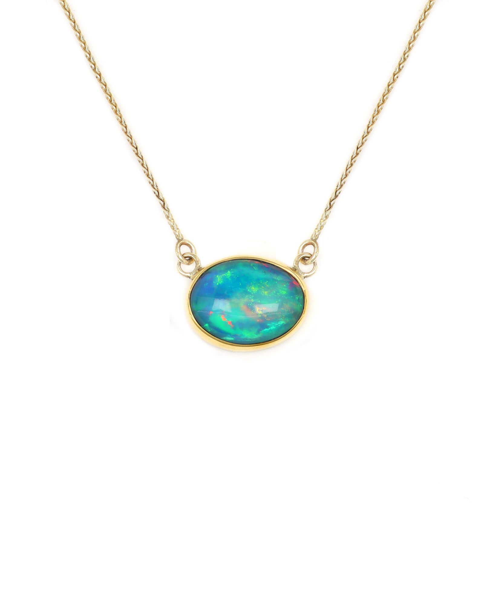 Oval Opal Necklace