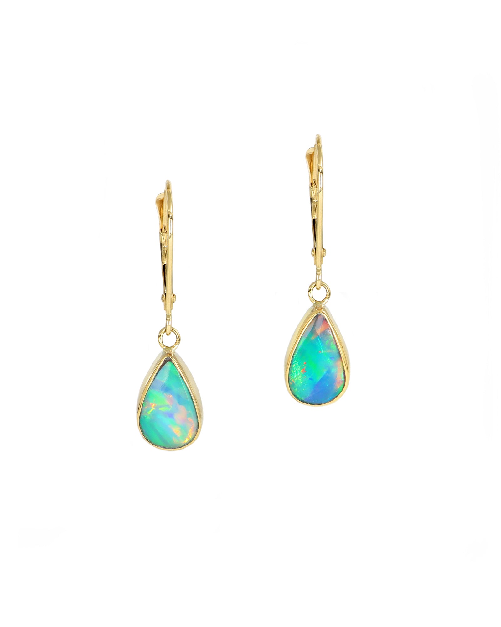 Drop Ethiopian Opal Earrings