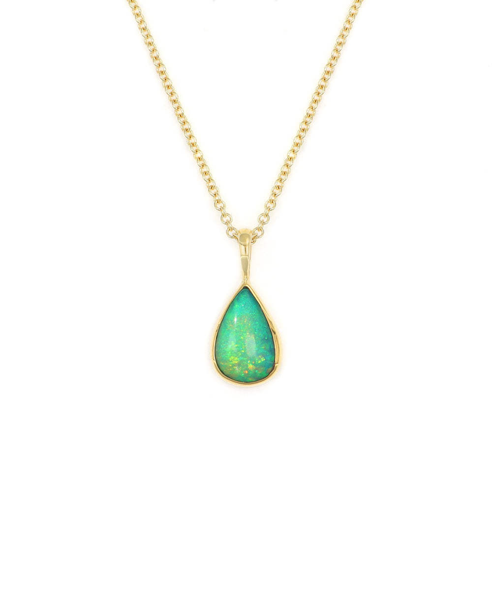Dainty Drop Opal Pendant