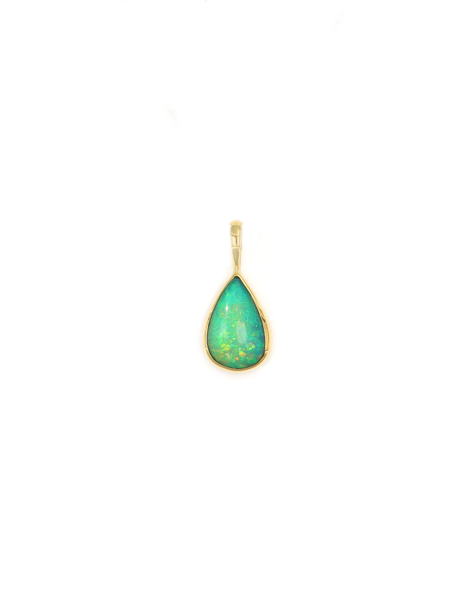 Dainty Drop Opal Pendant