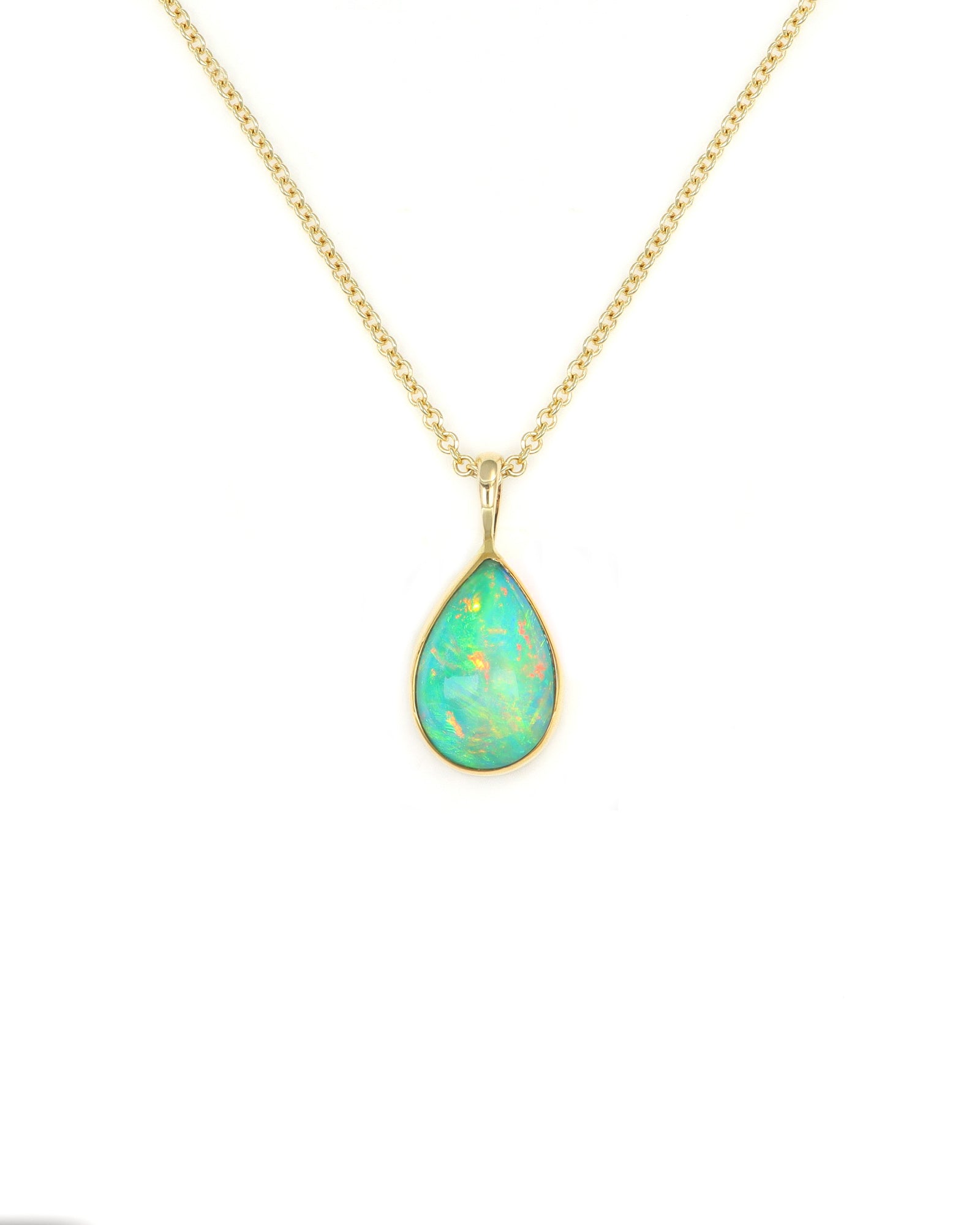 Drop Ethiopian Opal Pendant