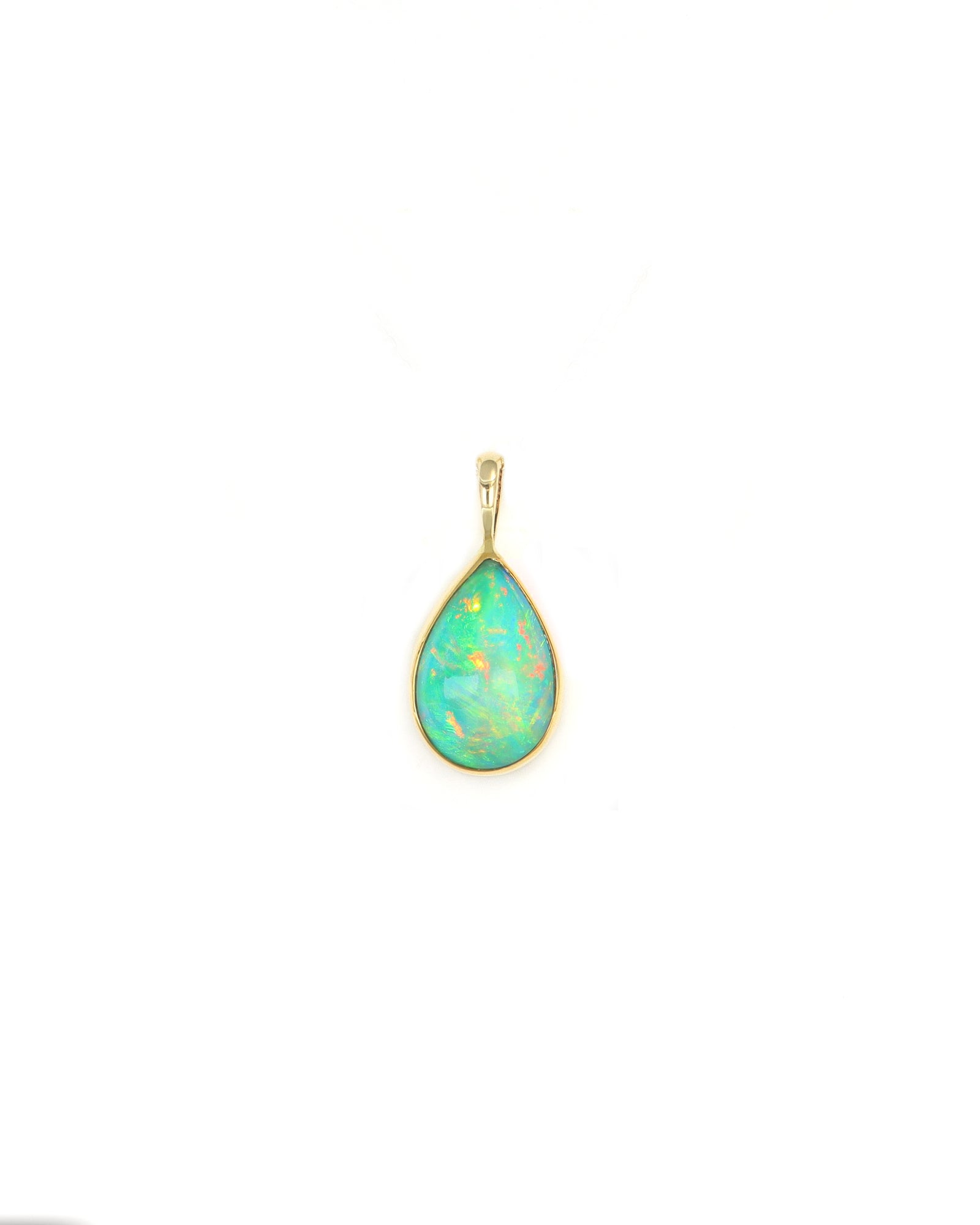 Drop Ethiopian Opal Pendant